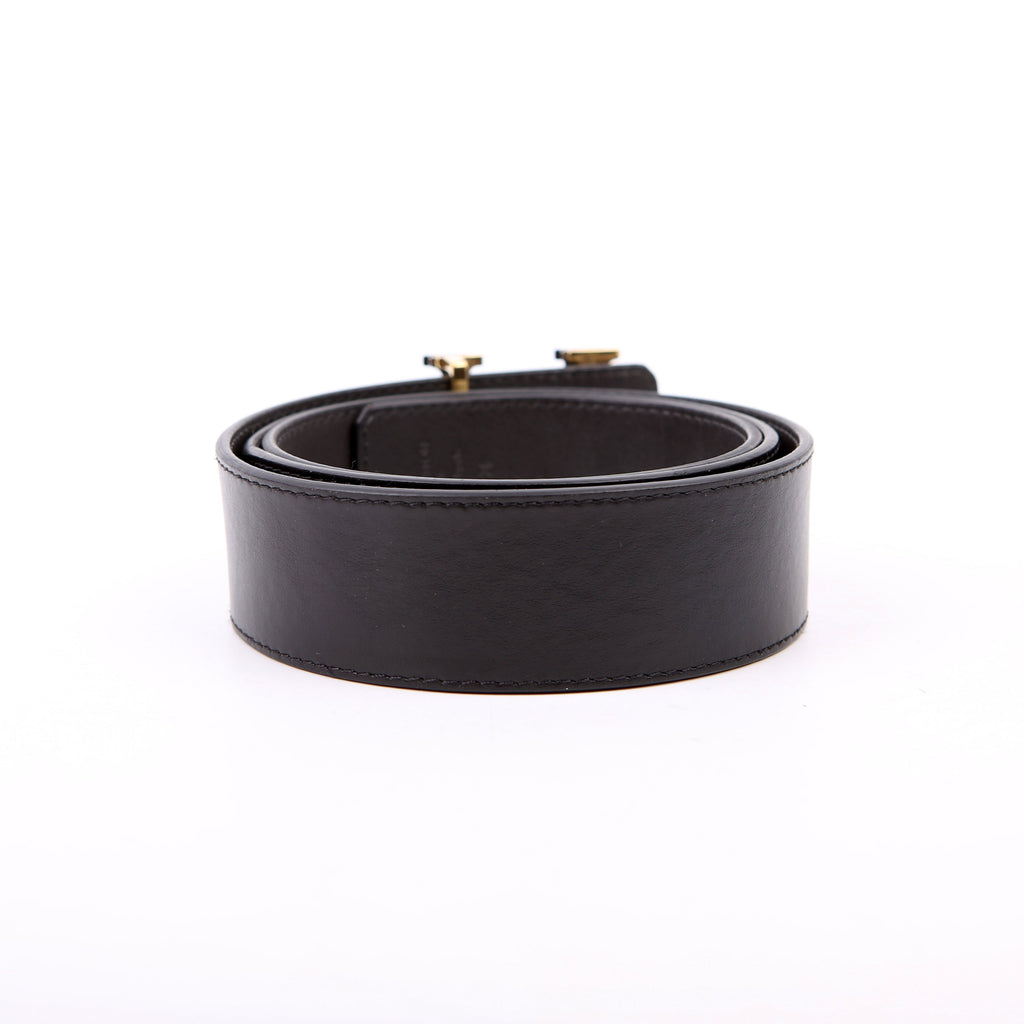 LV Optic 40MM Reversible Leather Belt Size 95/38 Black