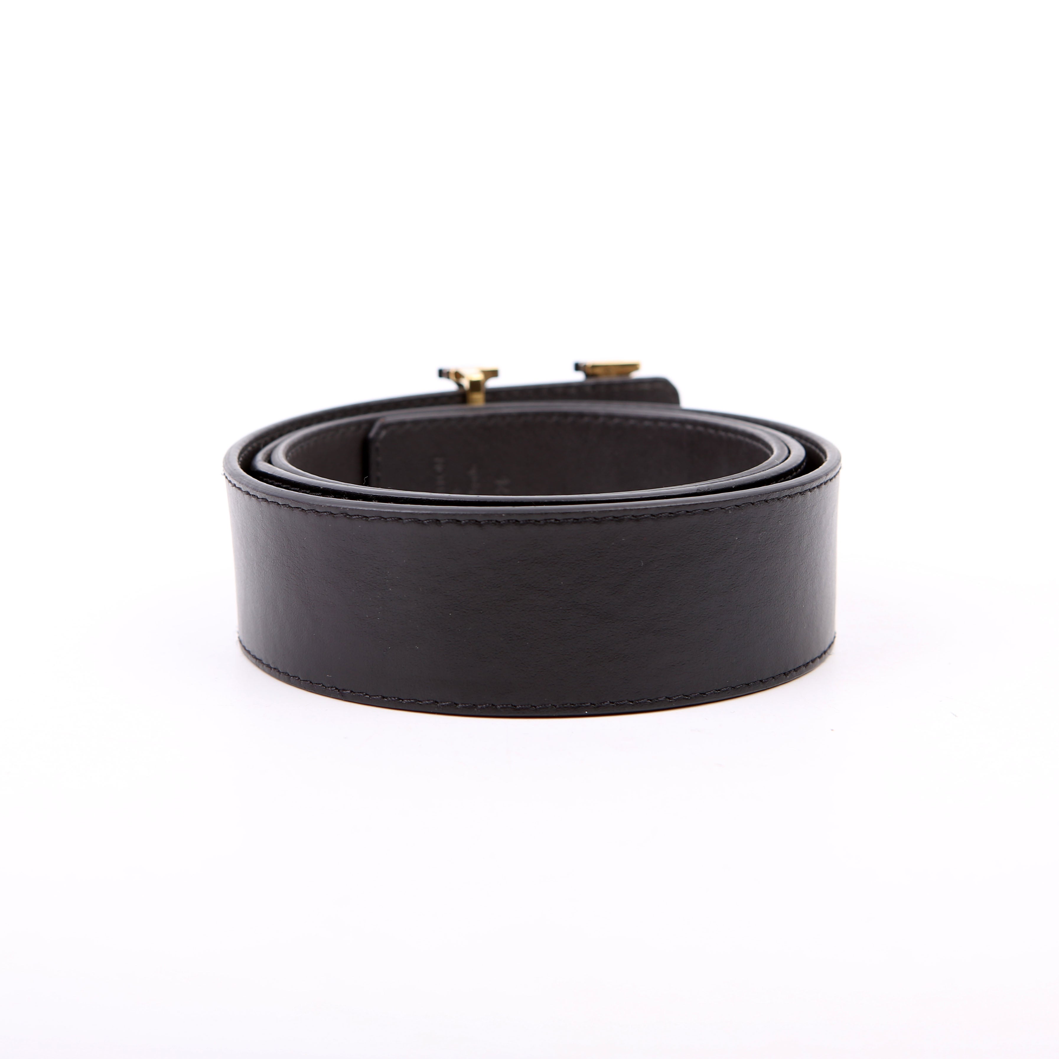 LV Optic 40MM Reversible Leather Belt Size 95/38 Black