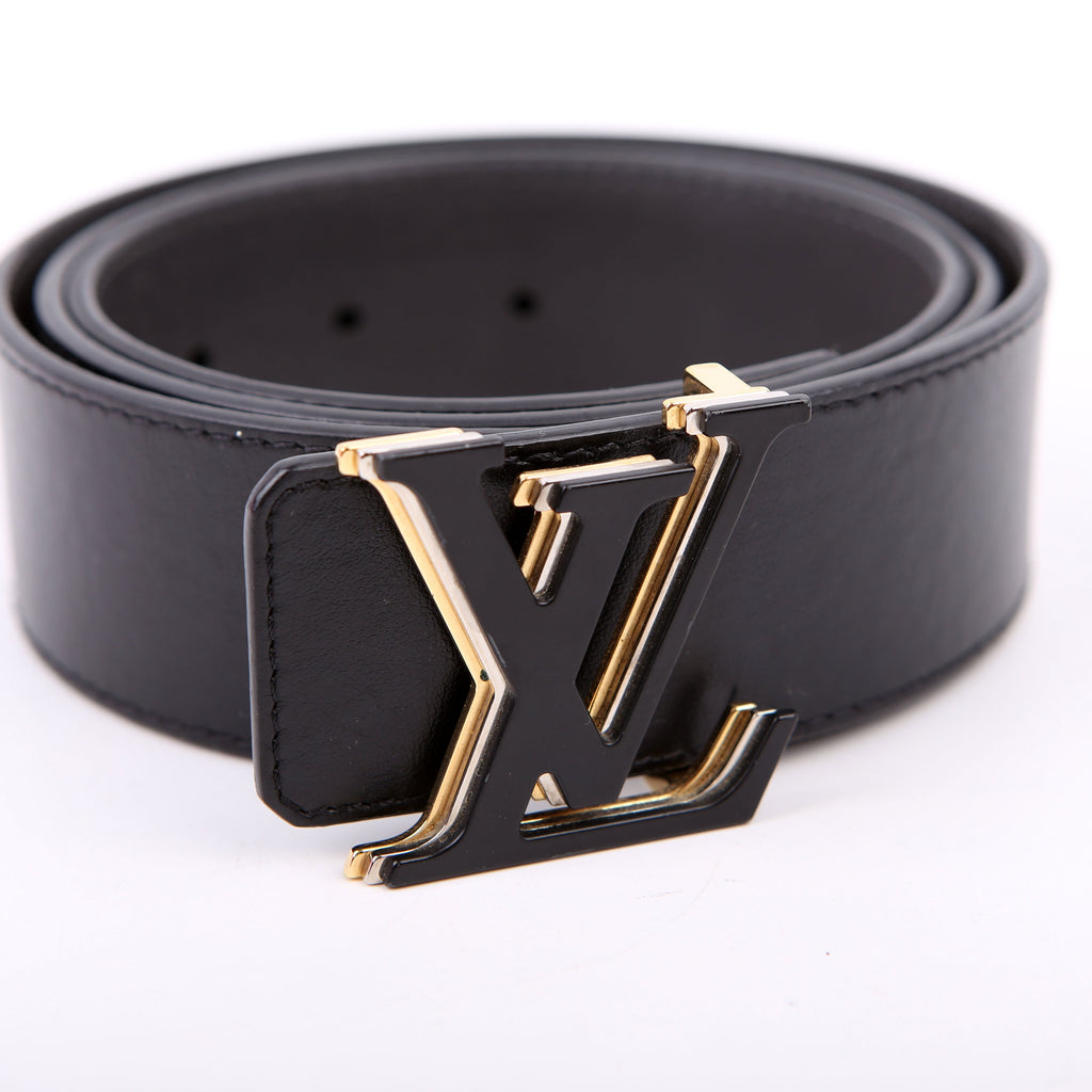 LV Optic 40MM Reversible Leather Belt Size 95/38 Black