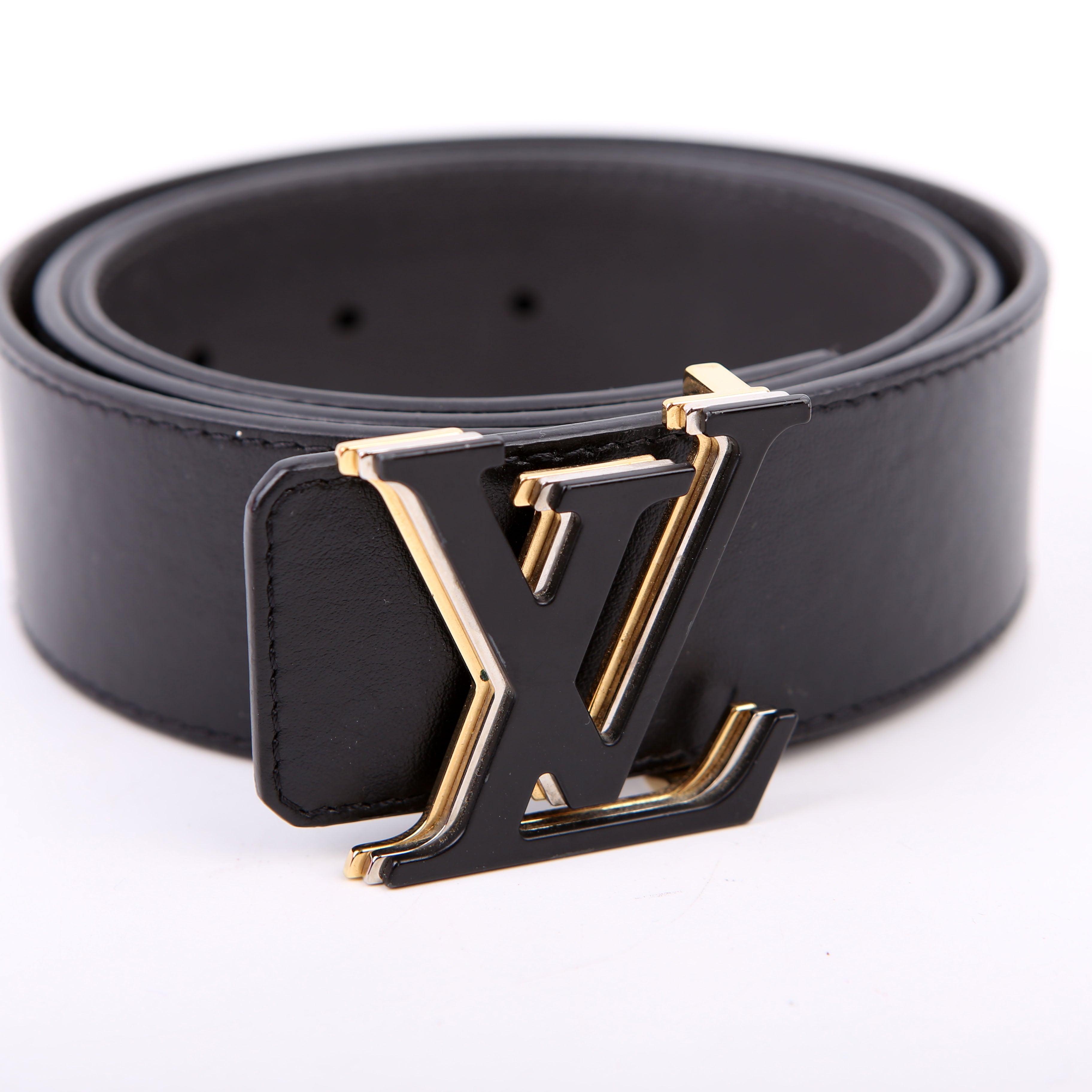 LV Optic 40MM Reversible Leather Belt Size 95/38 Black