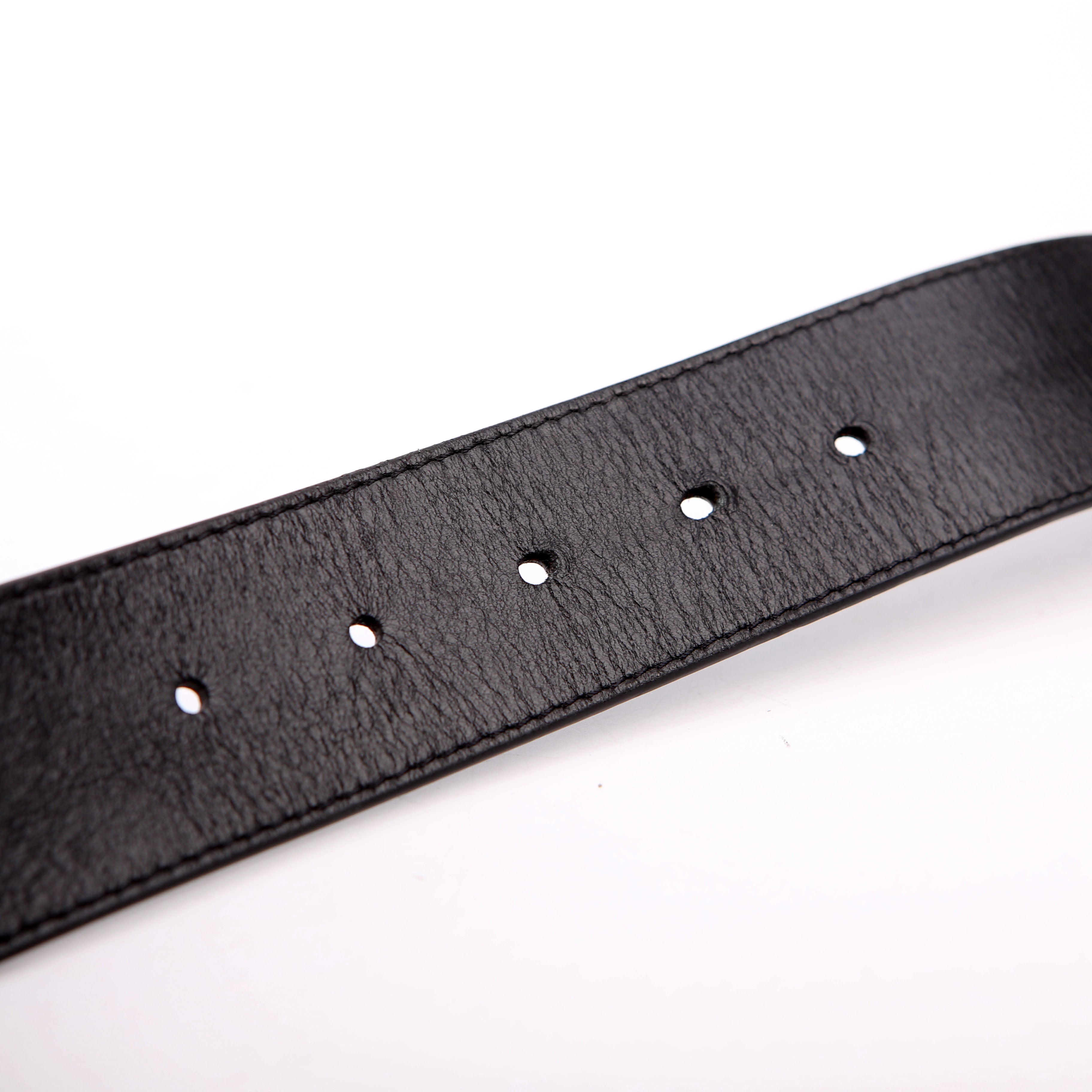 LV Optic 40MM Reversible Leather Belt Size 95/38 Black