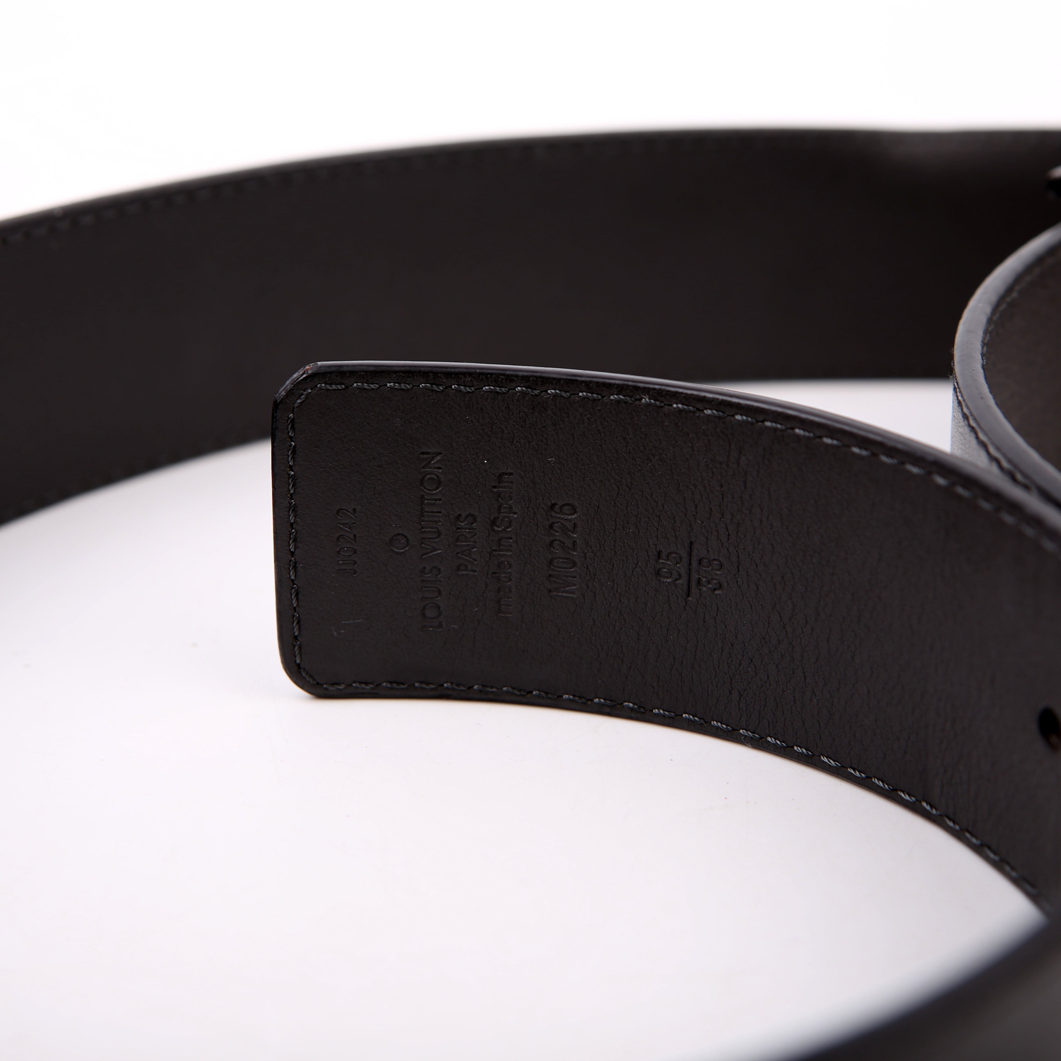 LV Optic 40MM Reversible Leather Belt Size 95/38 Black