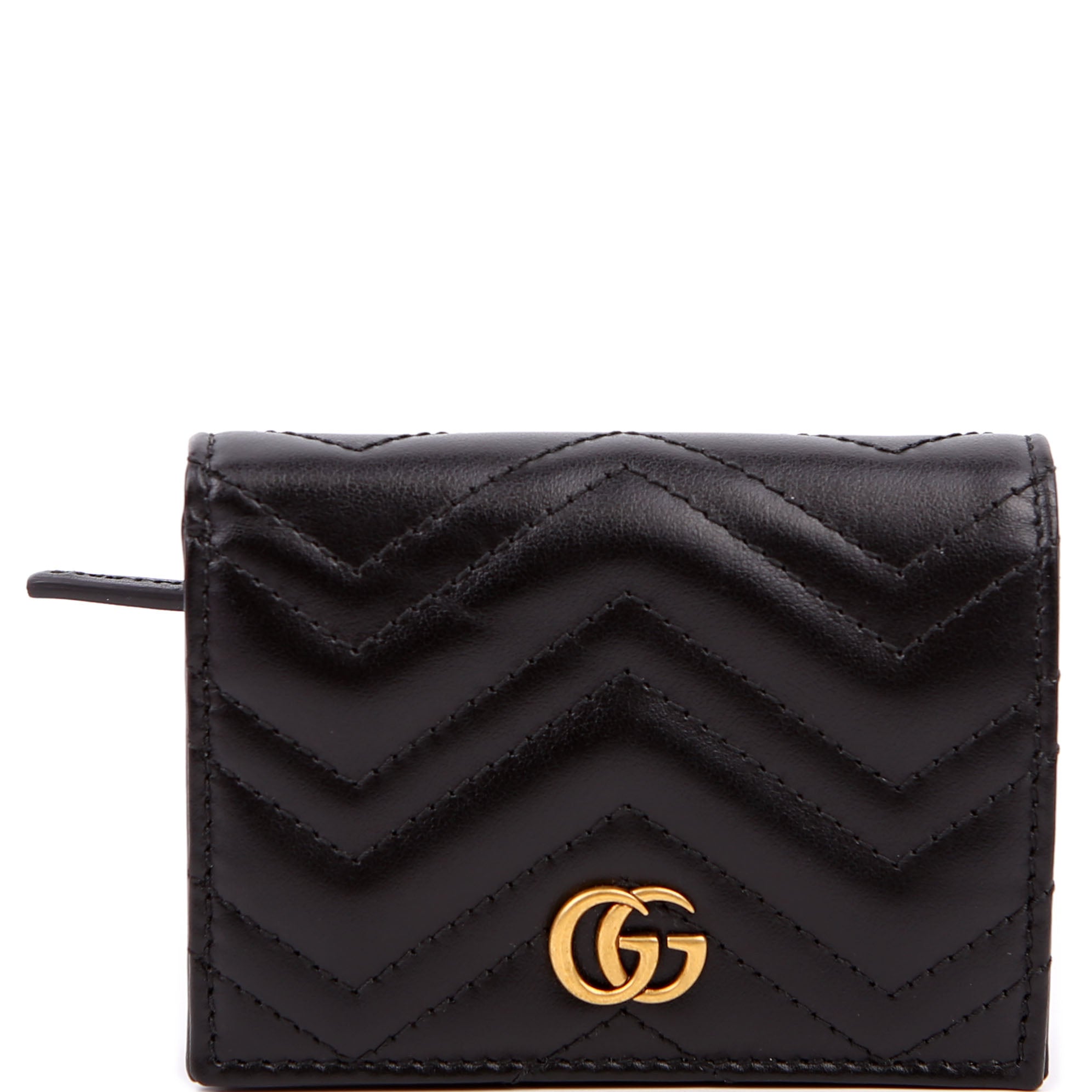 466492 GG Marmont Card Case Black