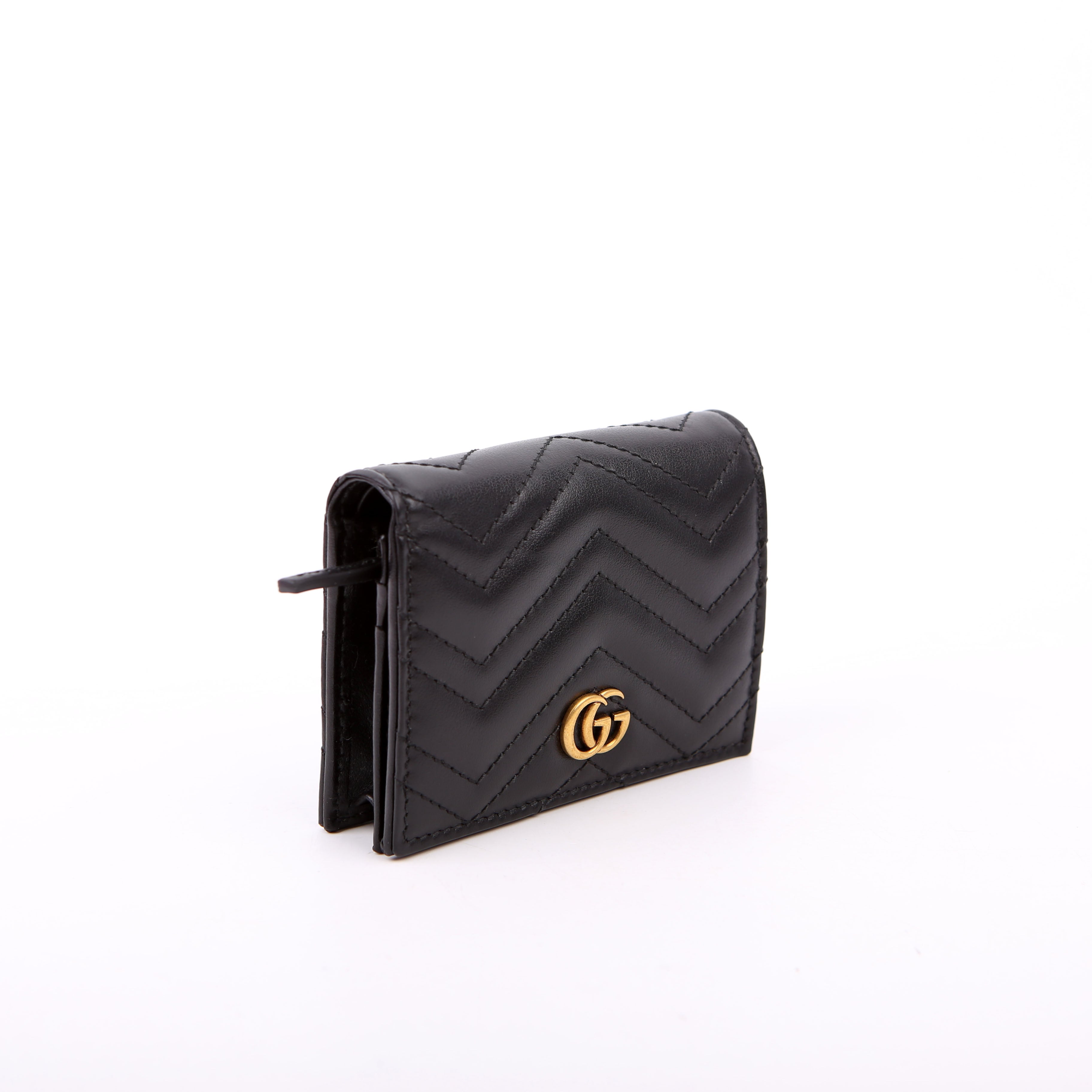 466492 GG Marmont Card Case Black