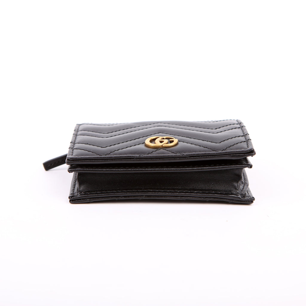 466492 GG Marmont Card Case Black