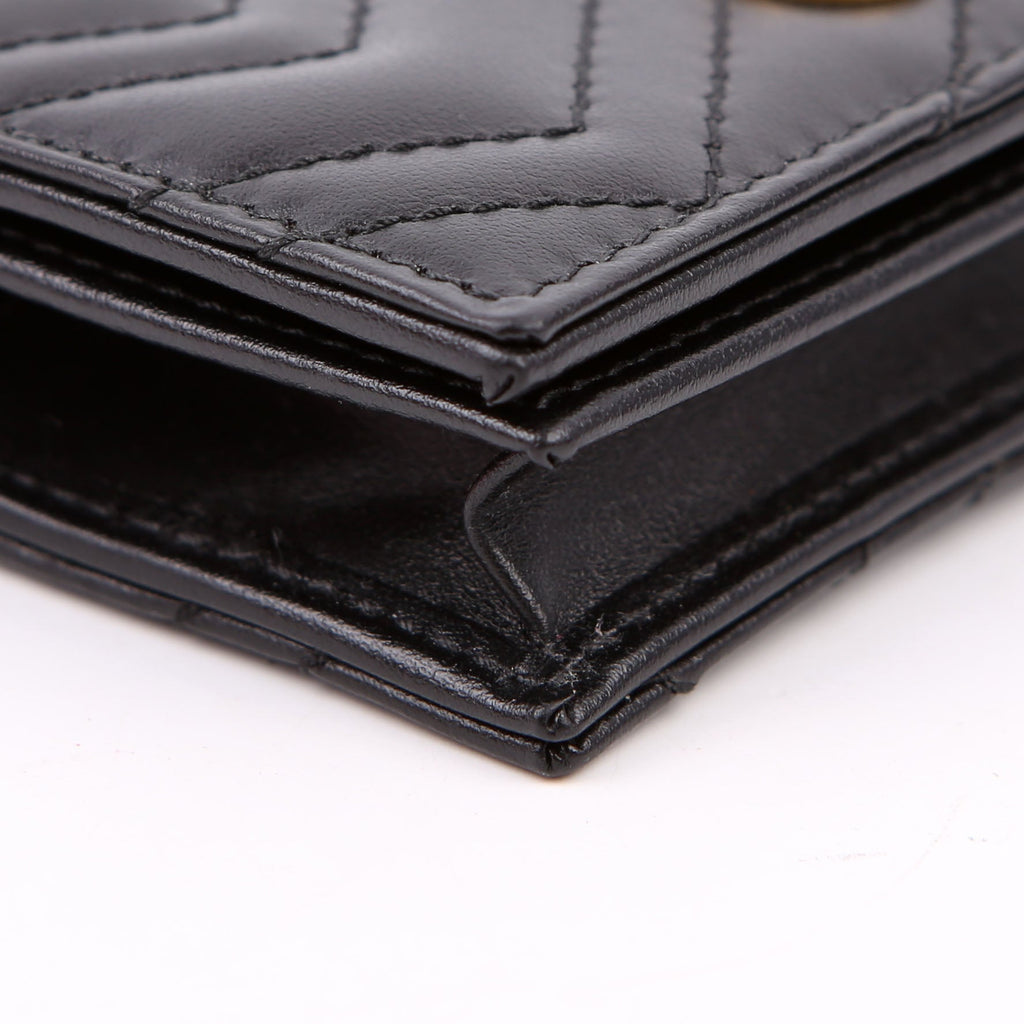 466492 GG Marmont Card Case Black