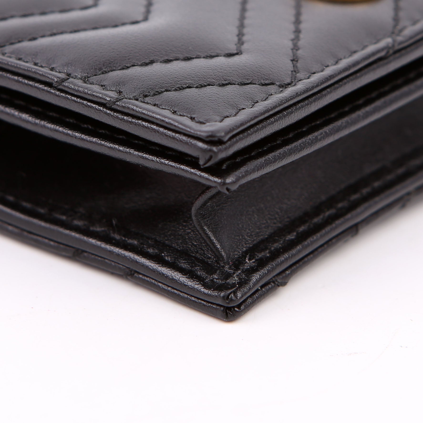 466492 GG Marmont Card Case Black