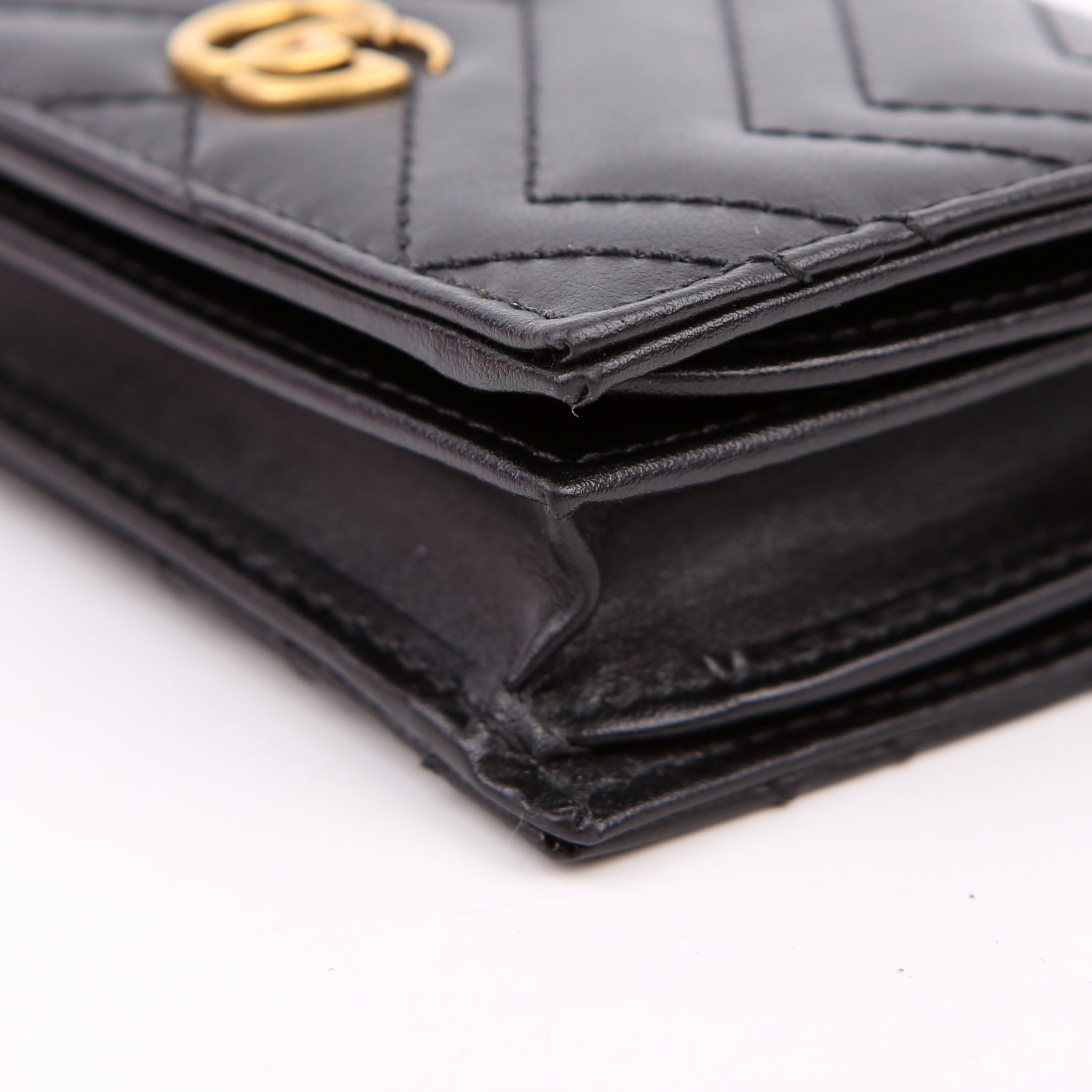 466492 GG Marmont Card Case Black