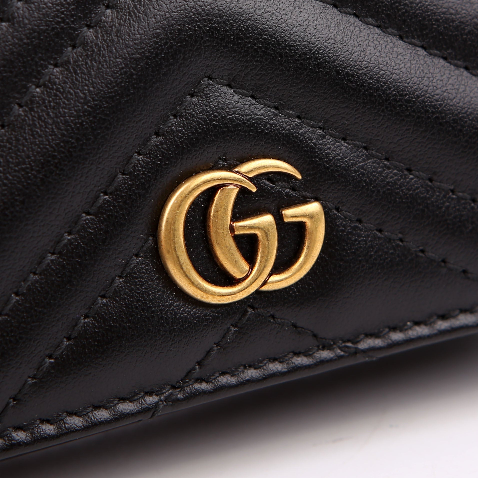 466492 GG Marmont Card Case Black