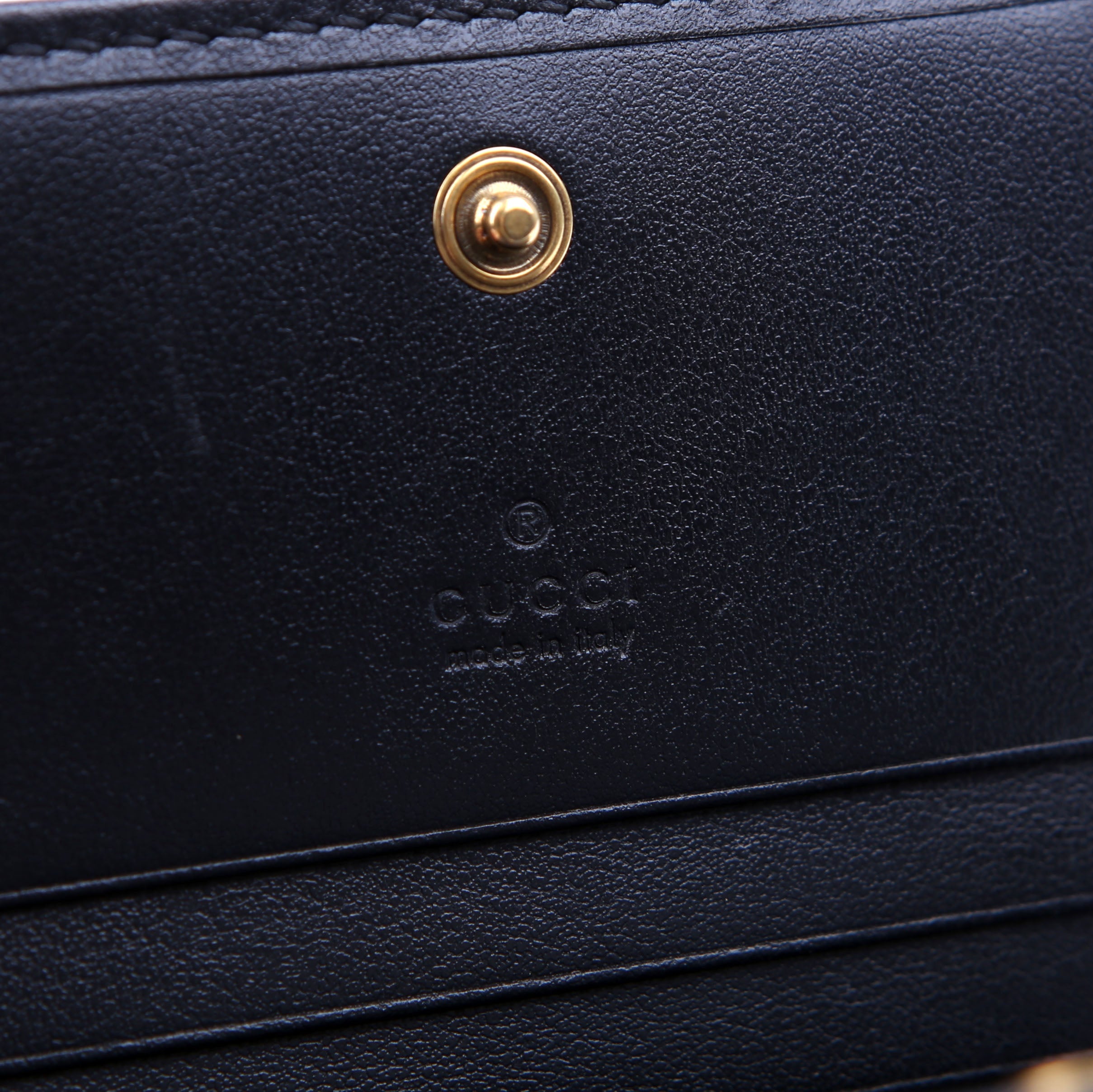 466492 GG Marmont Card Case Black