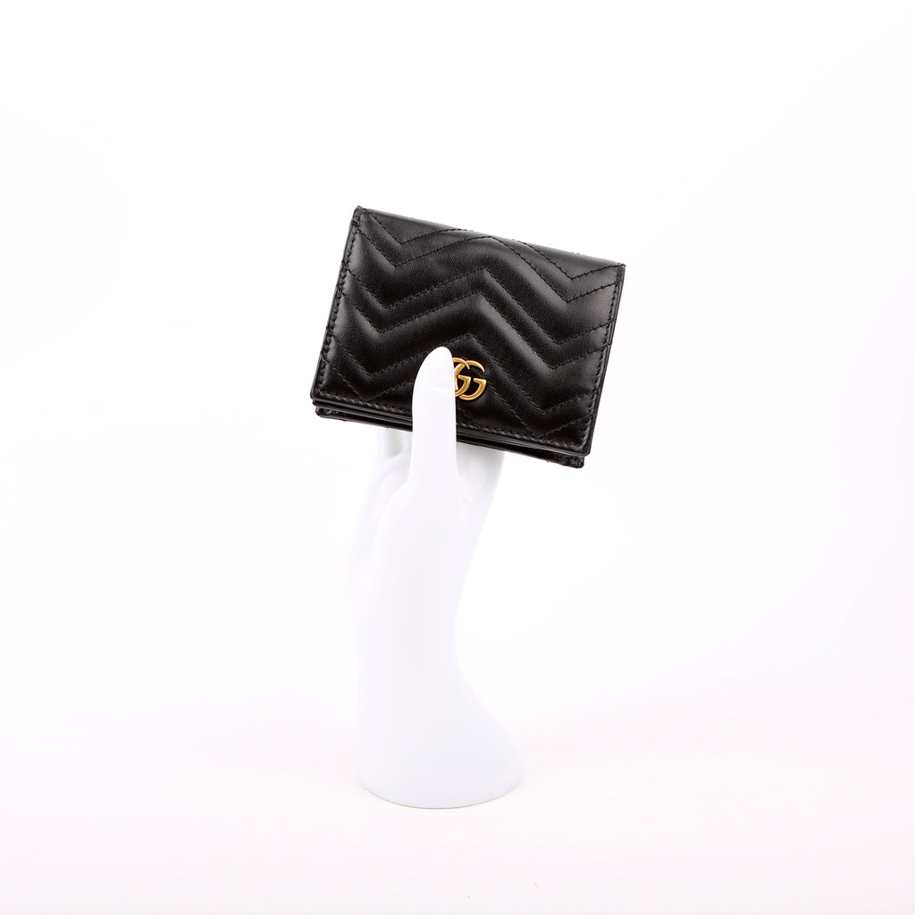466492 GG Marmont Card Case Black