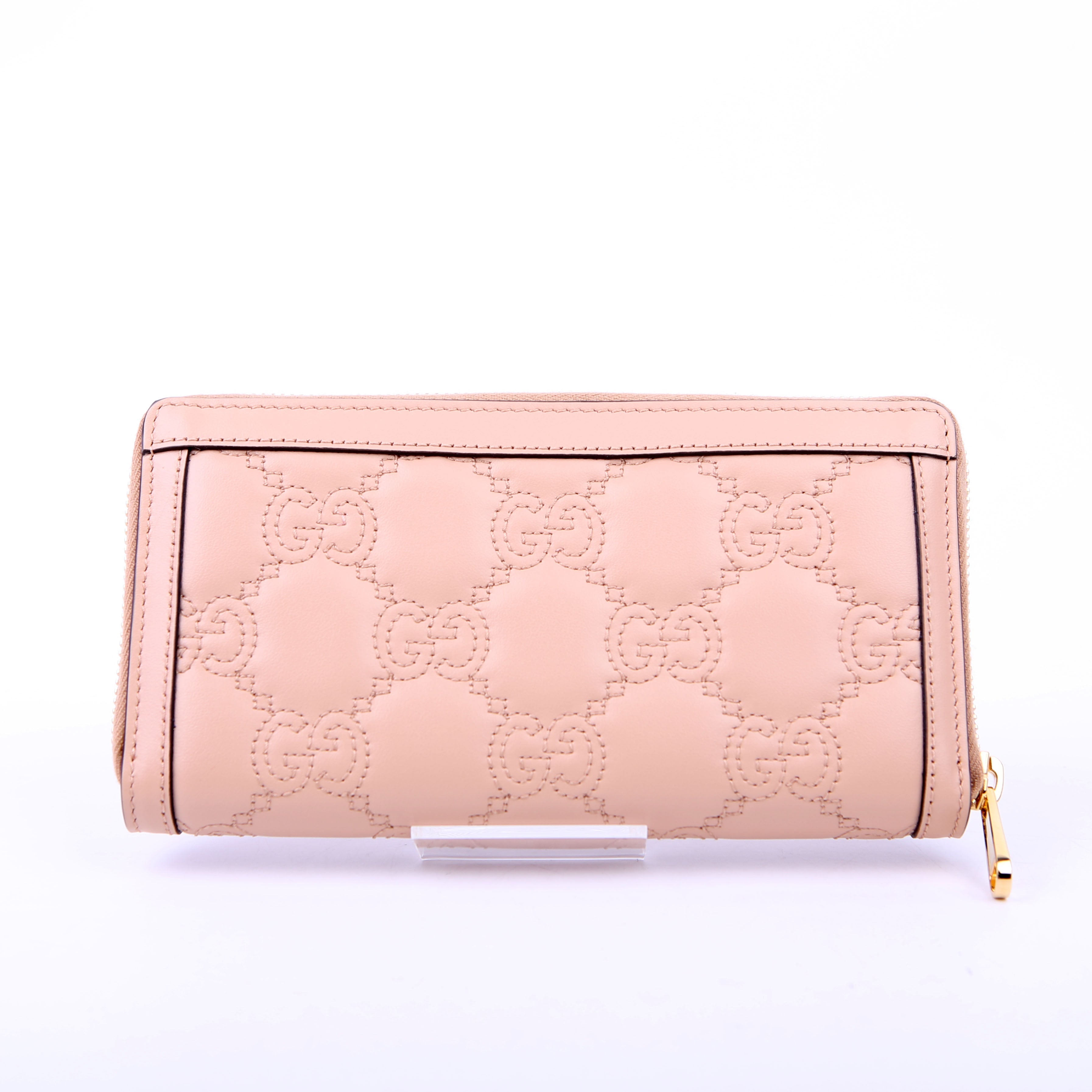 Gucci 723784 GG Matelasse Long Wallet Nude