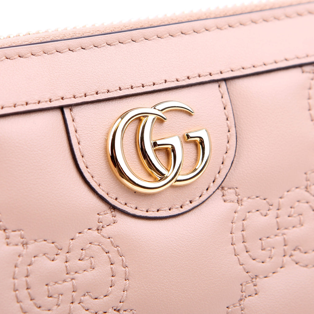 Gucci 723784 GG Matelasse Long Wallet Nude