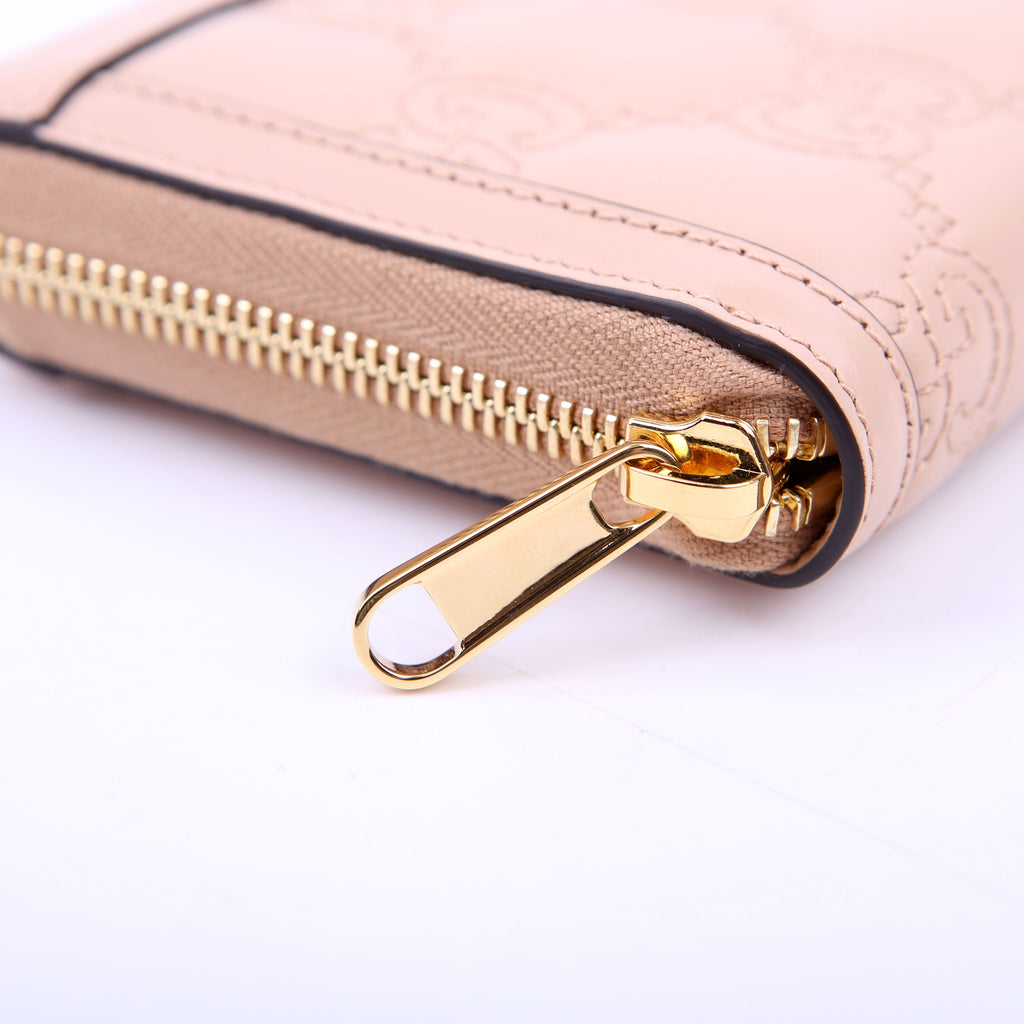 Gucci 723784 GG Matelasse Long Wallet Nude
