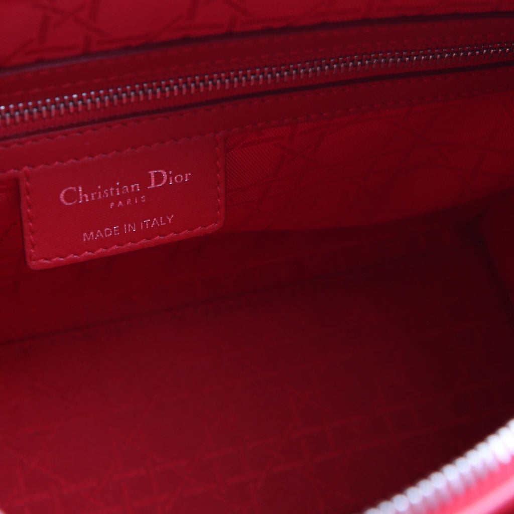 Lady Dior Large Lambskin Red