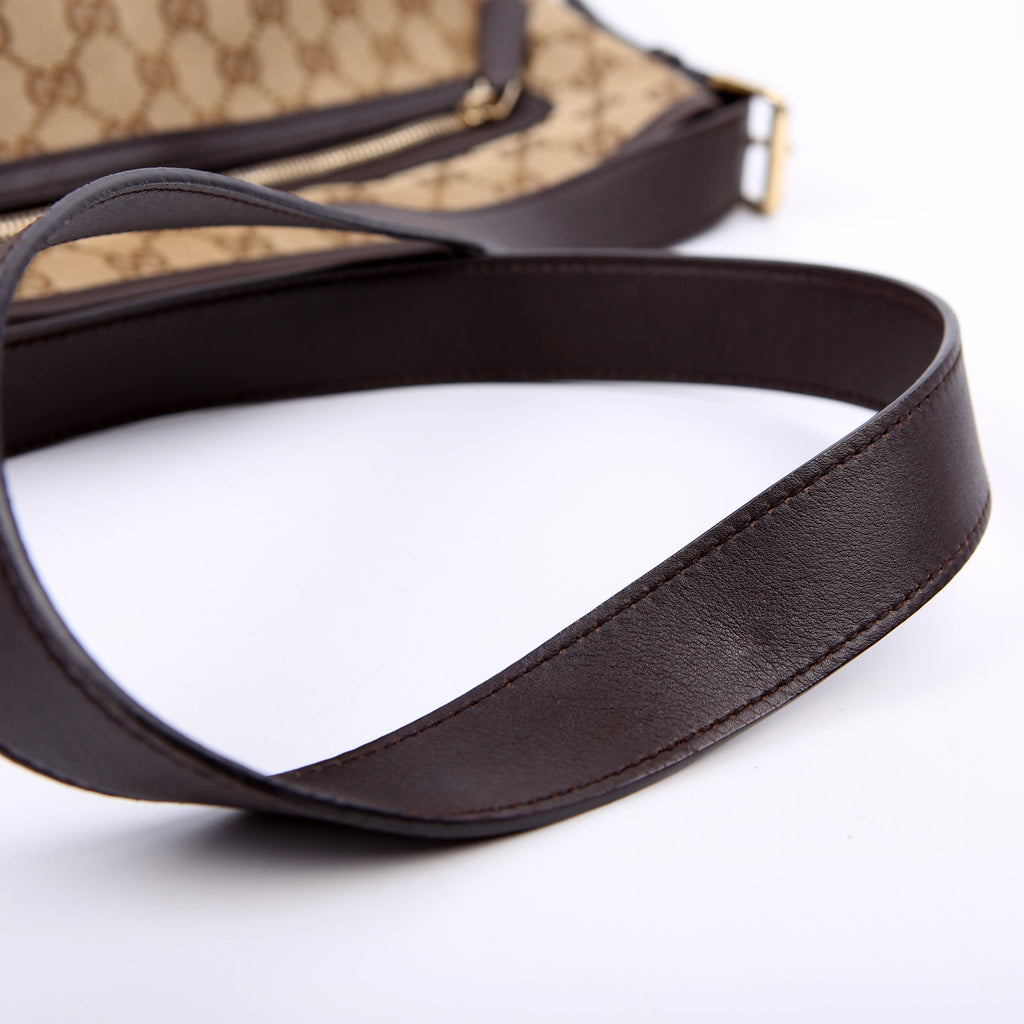 Gucci 388930 GG Canvas Shoulder Bag Brown