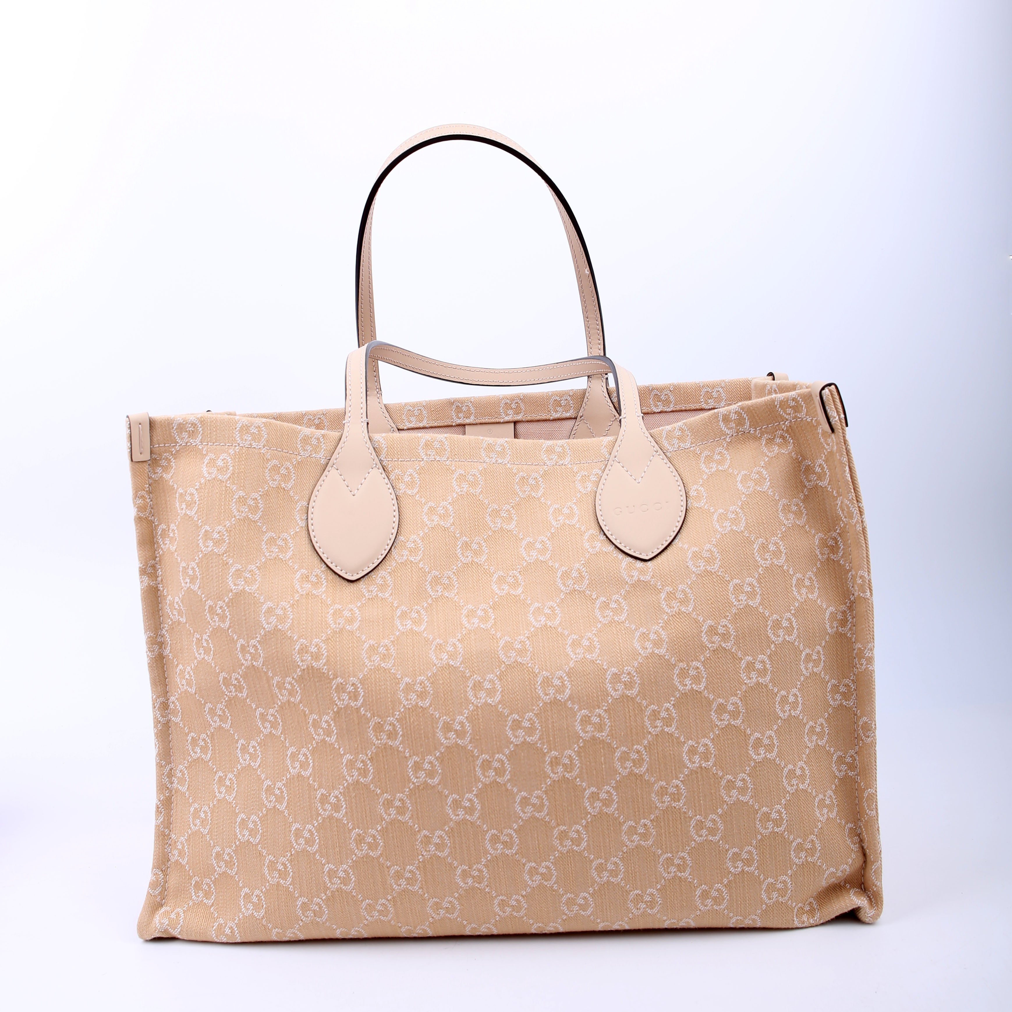 Gucci 772184 Summer Tote Large Denim Nude