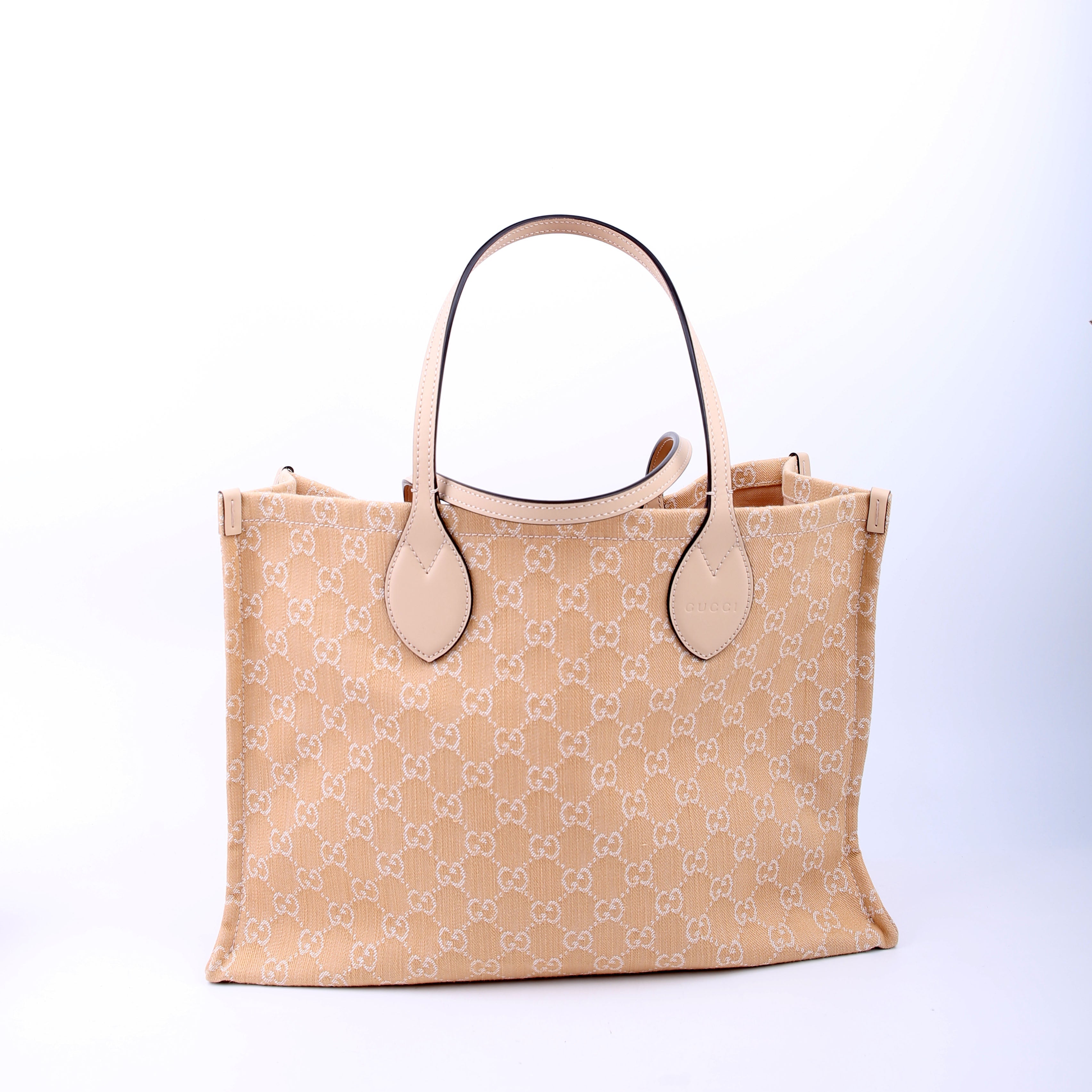 Gucci 772184 Summer Tote Large Denim Nude