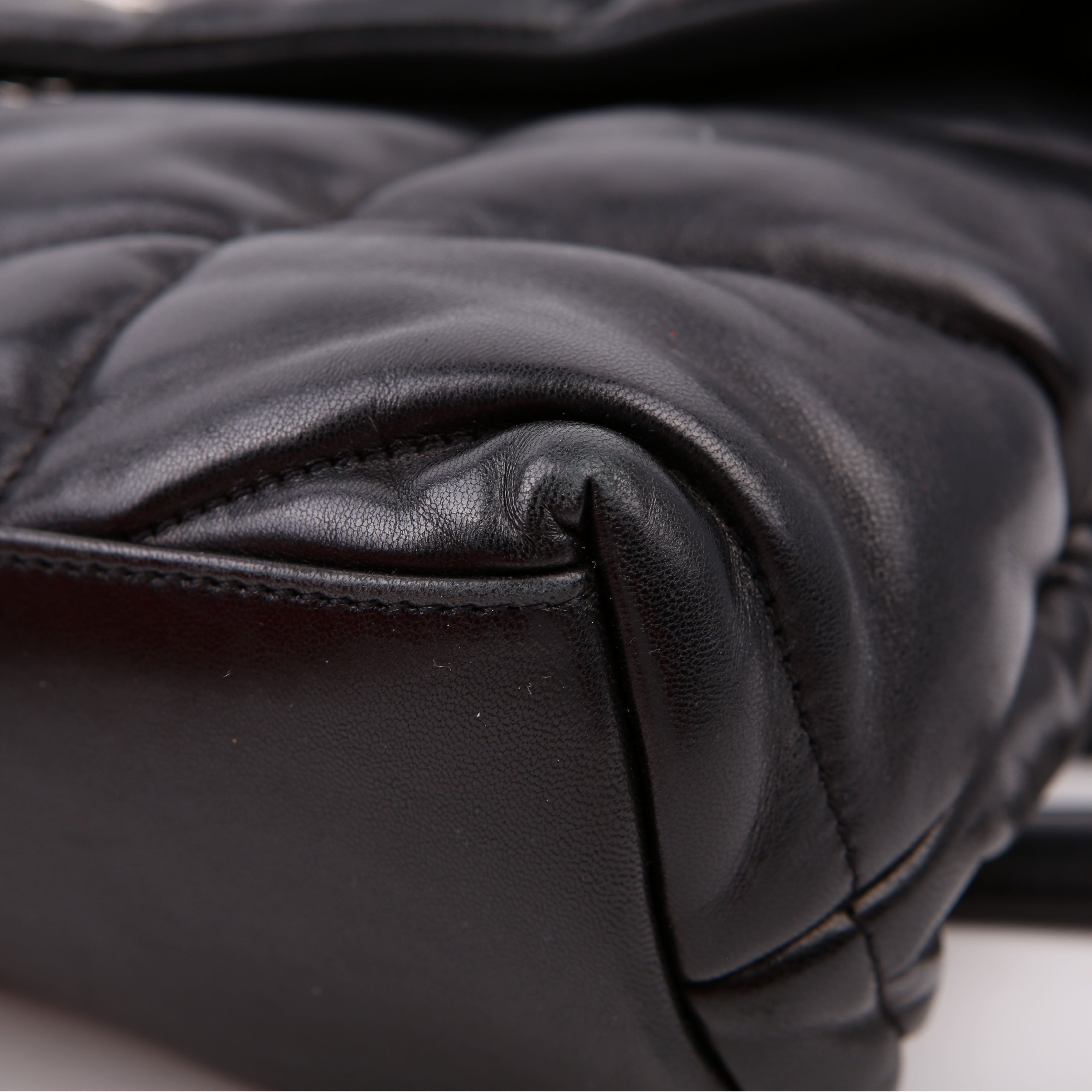 Puffer Quilted Small Lambskin 577476 Black
