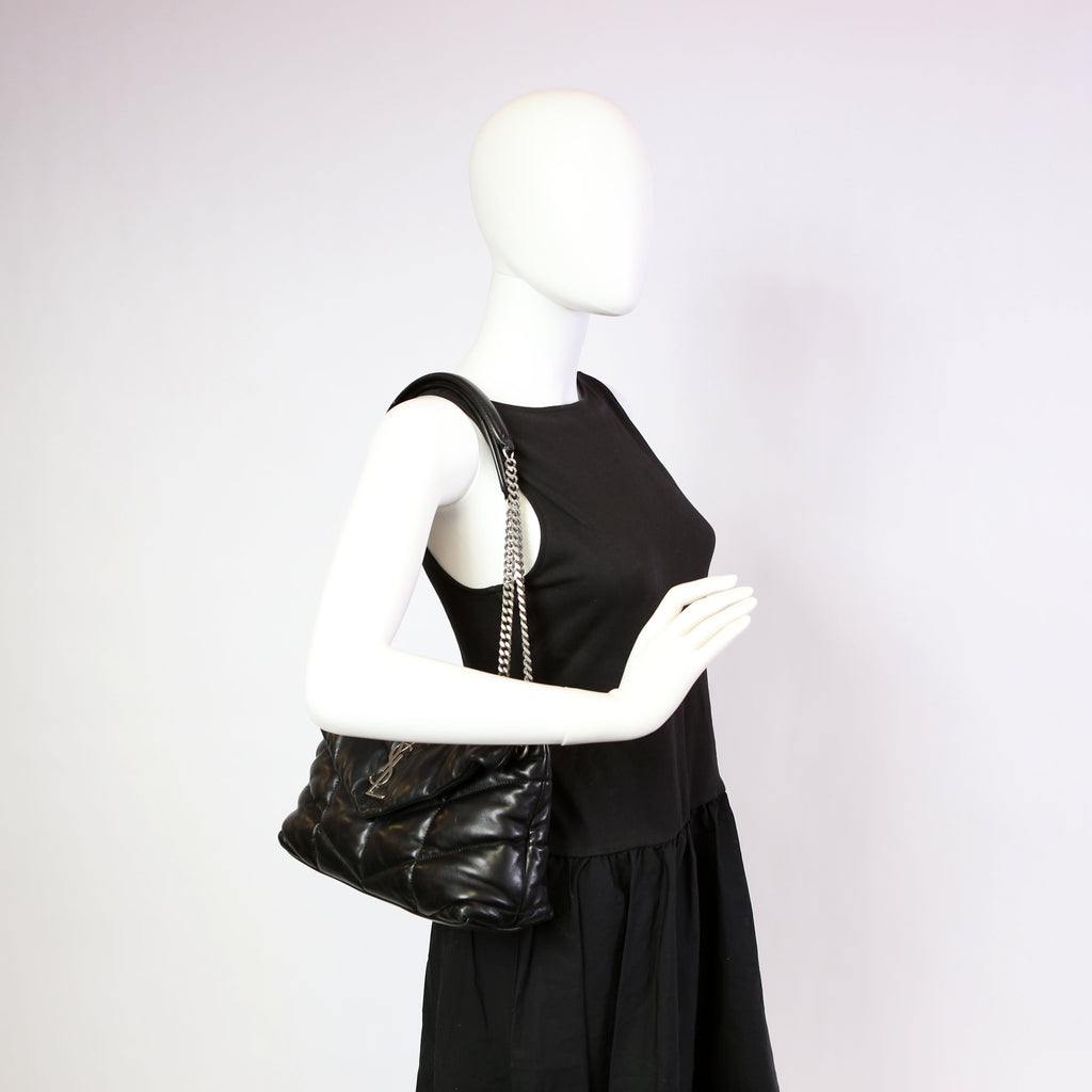 Puffer Quilted Small Lambskin 577476 Black