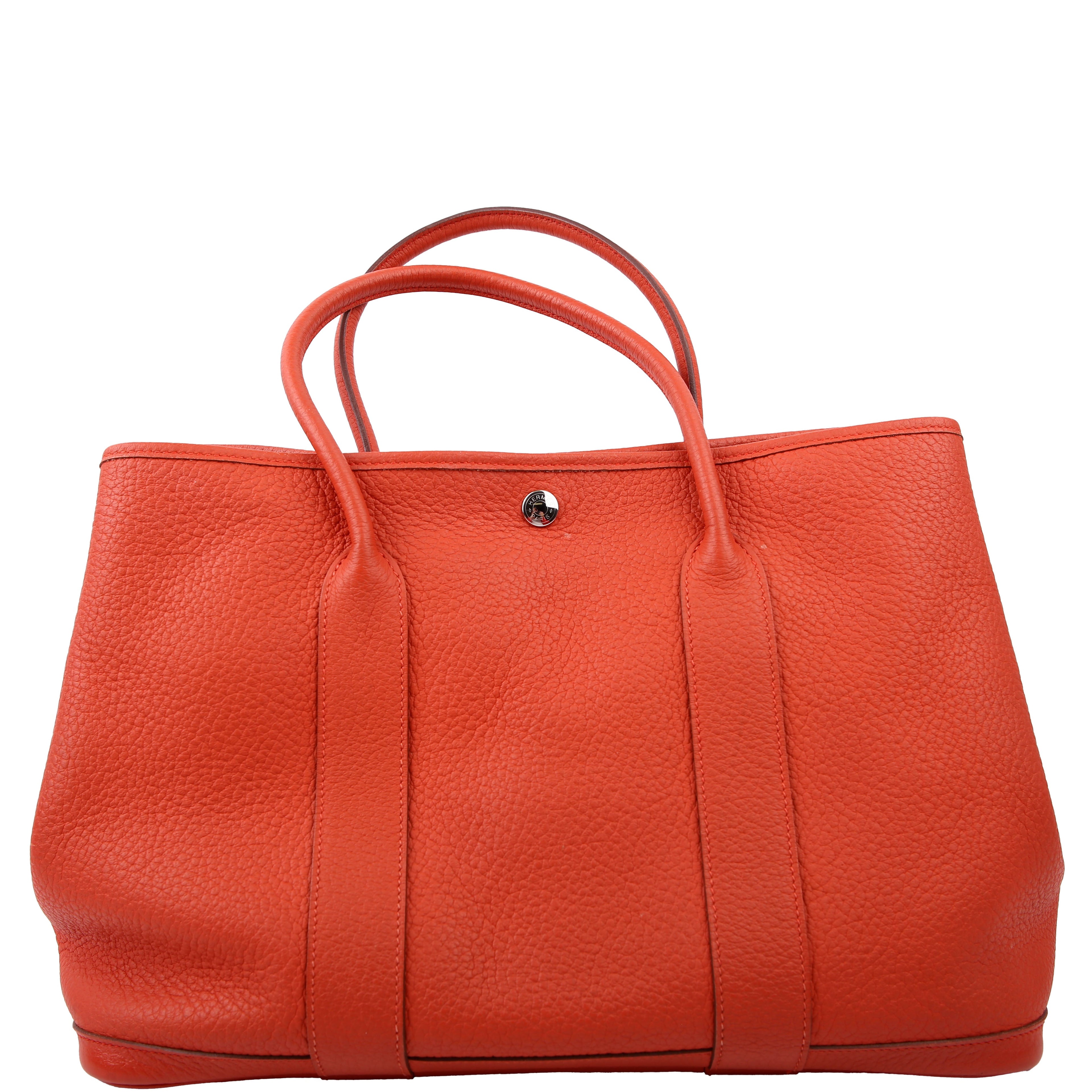 Hermes Garden Party 36 Leather Orange