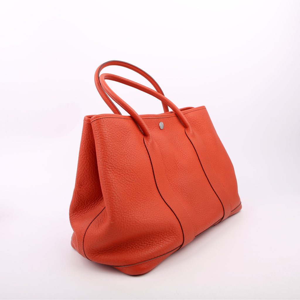 Hermes Garden Party 36 Leather Orange