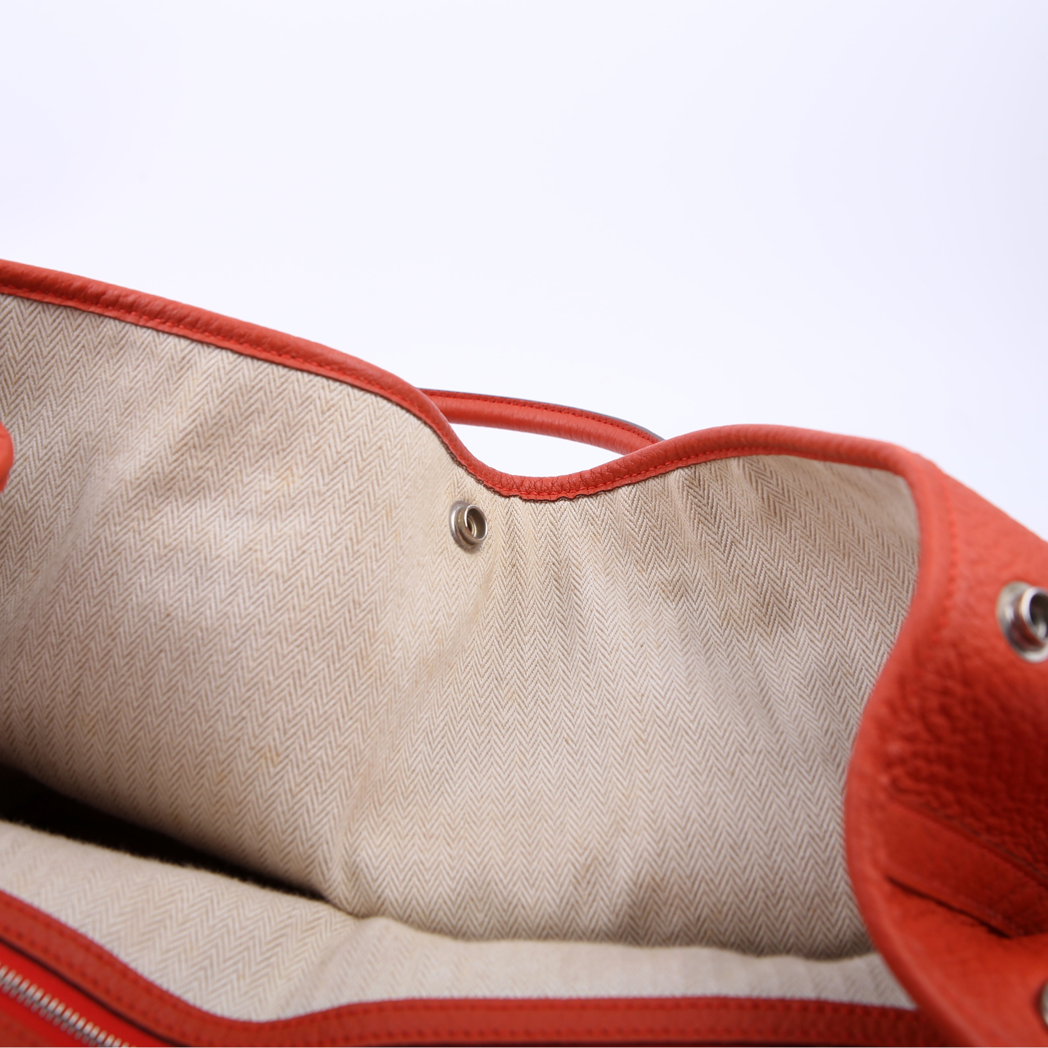 Hermes Garden Party 36 Leather Orange