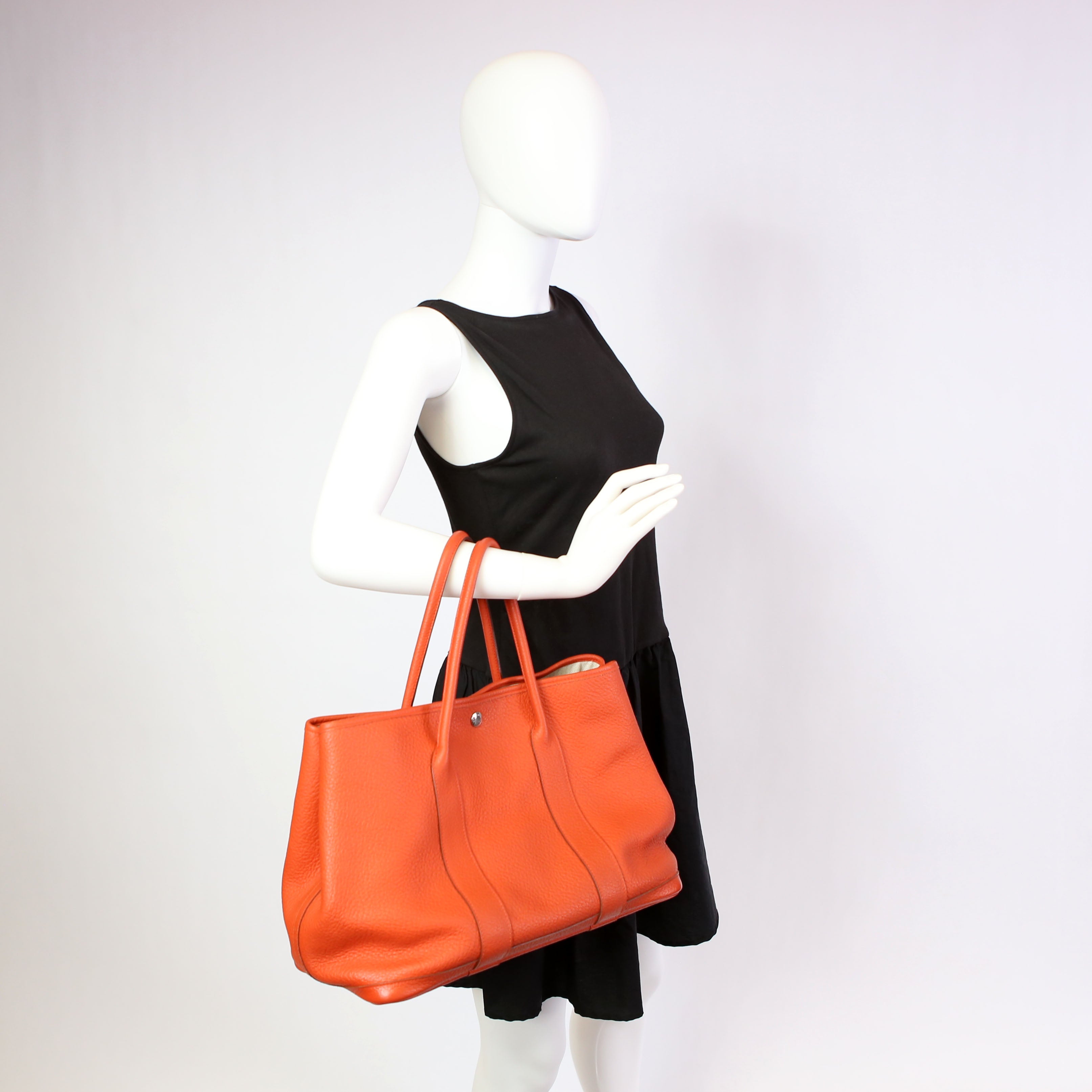 Hermes Garden Party 36 Leather Orange
