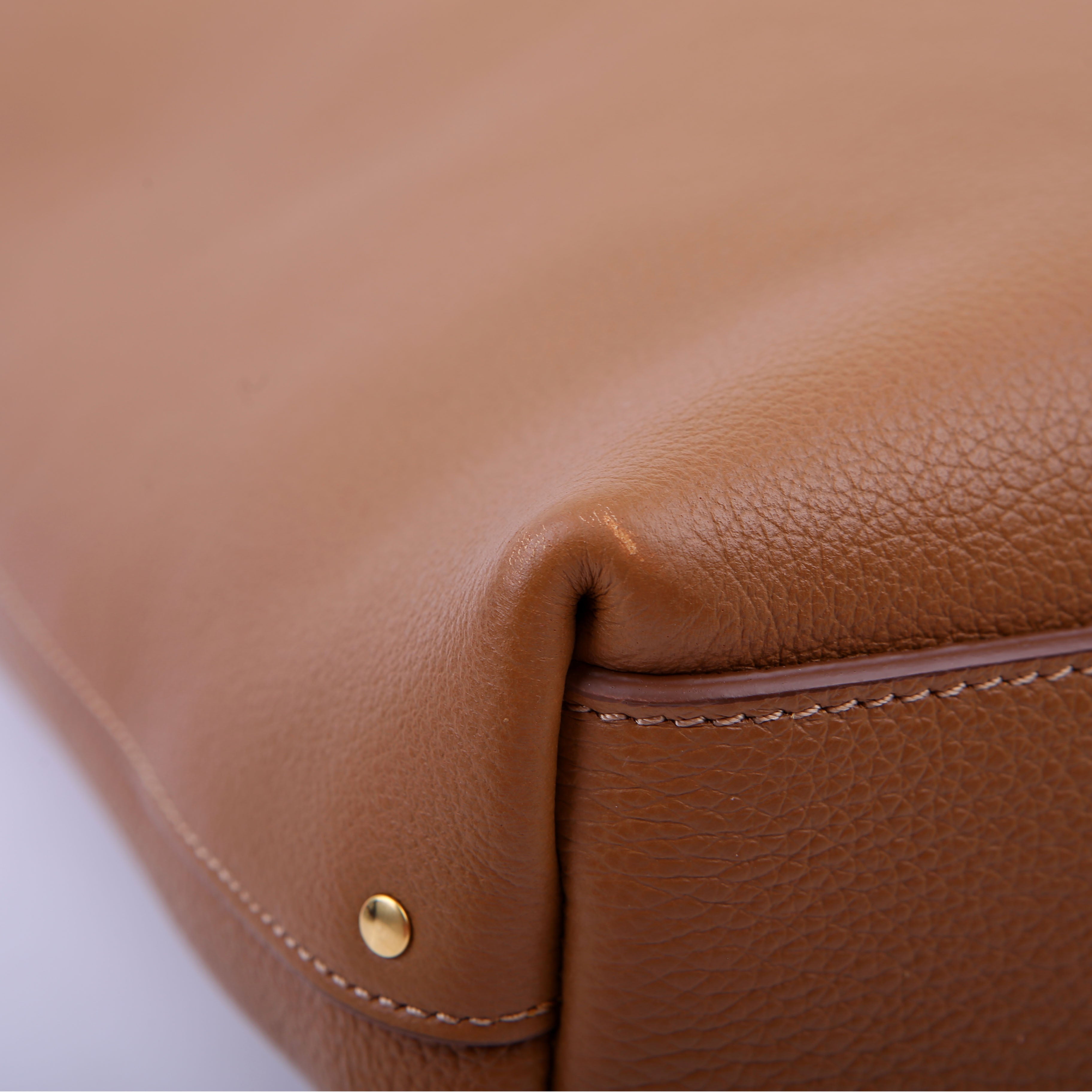 Marcie Hobo Grained Leather Brown
