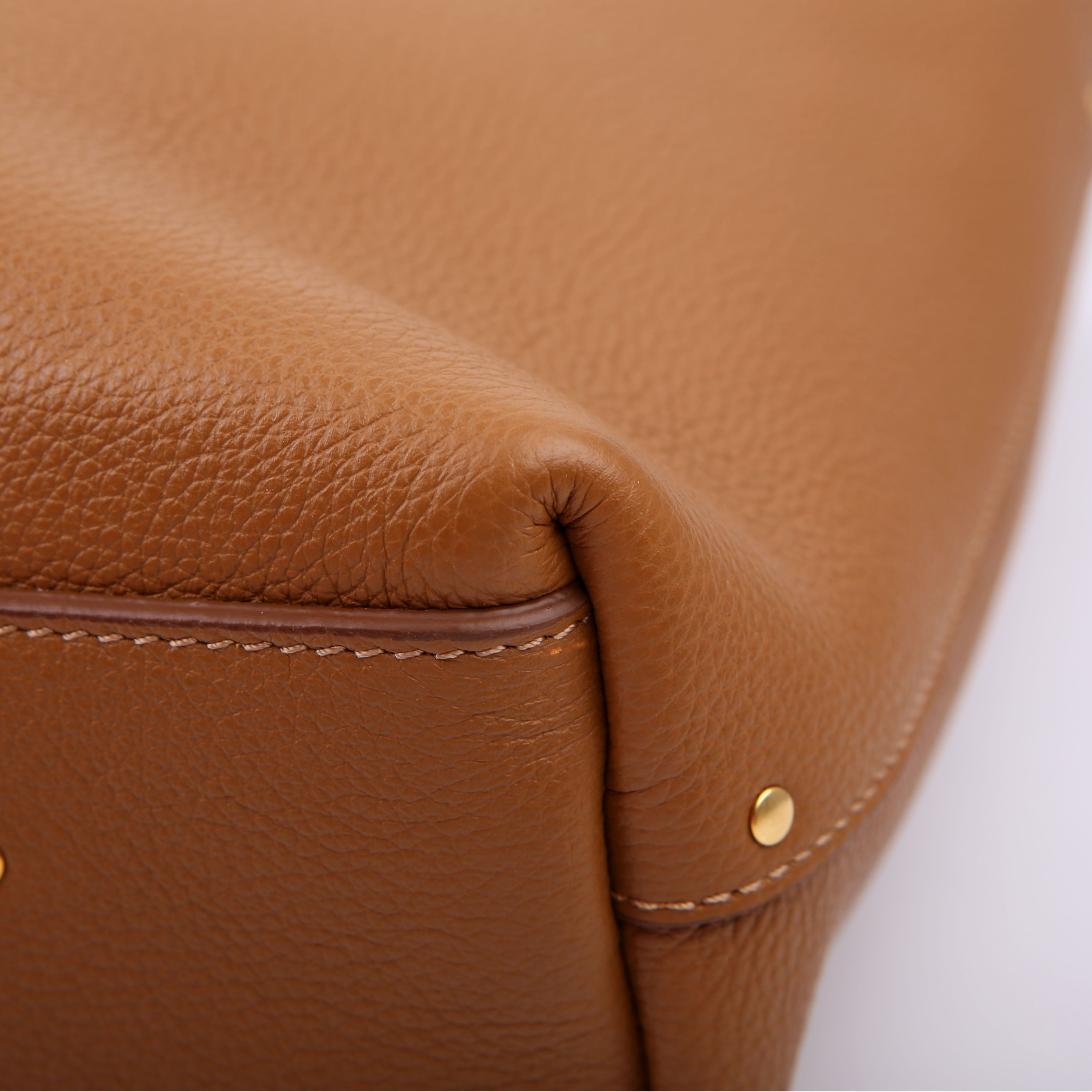 Marcie Hobo Grained Leather Brown