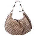 223952 GG Canvas Hobo Medium Tan/White