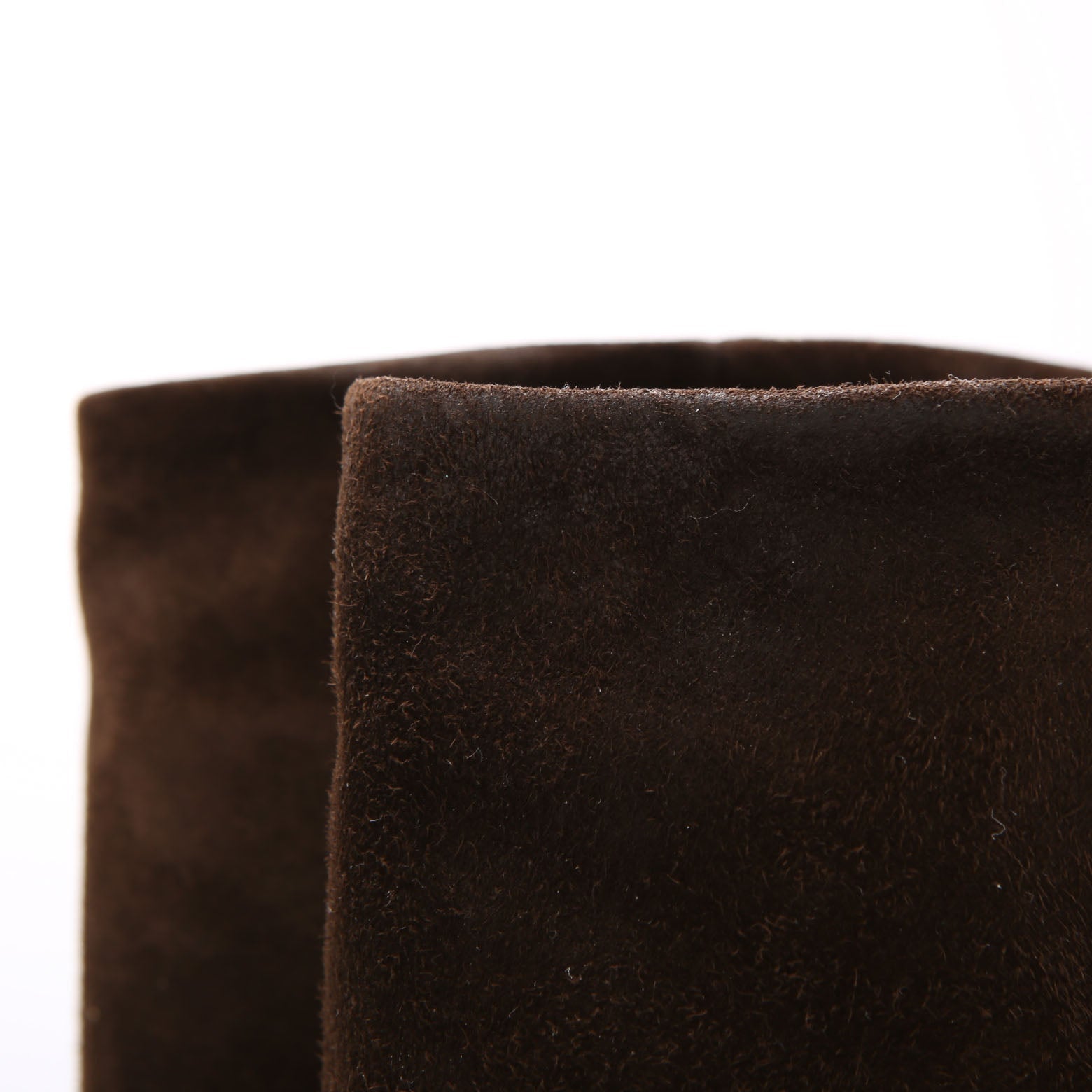 Block Heel Suede Knee Boots Size 38 Brown