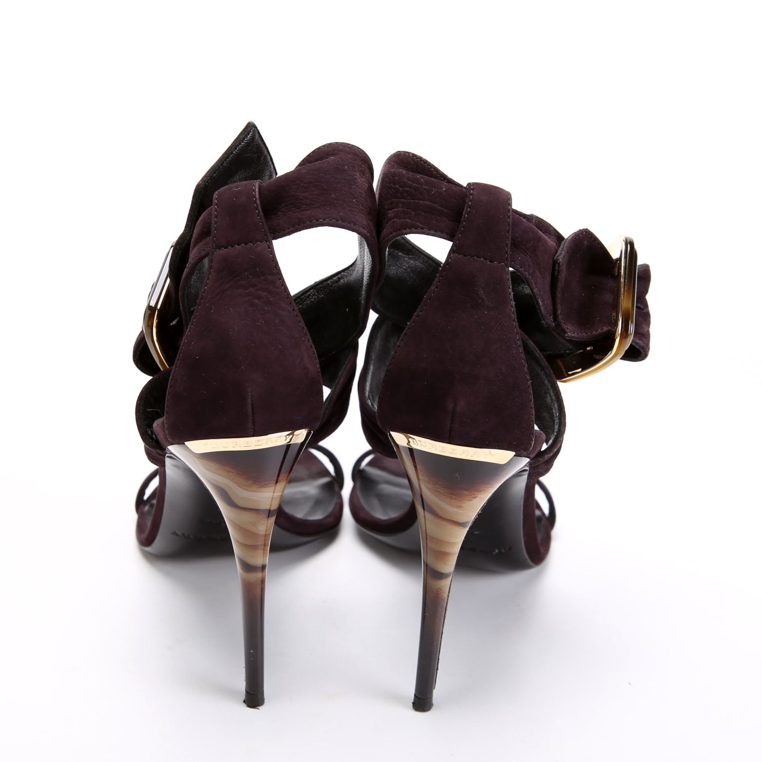 Trench Buckle Heels Suede Size 37