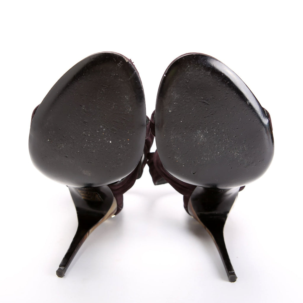 Trench Buckle Heels Suede Size 37