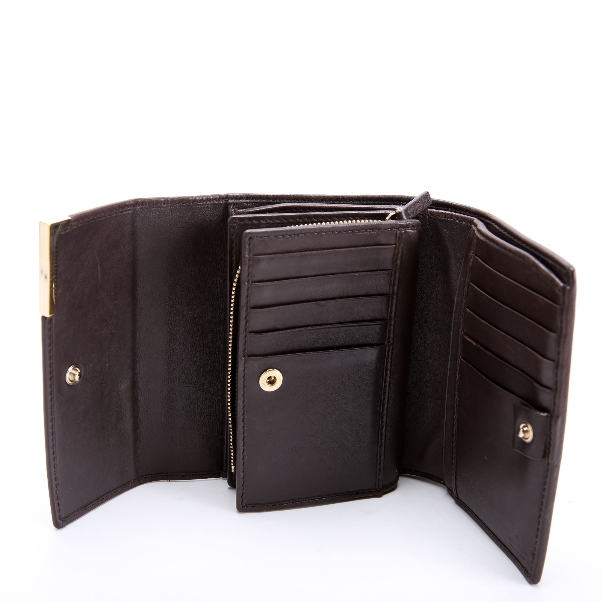 256935 GG Canvas Tri-Fold Compact Wallet