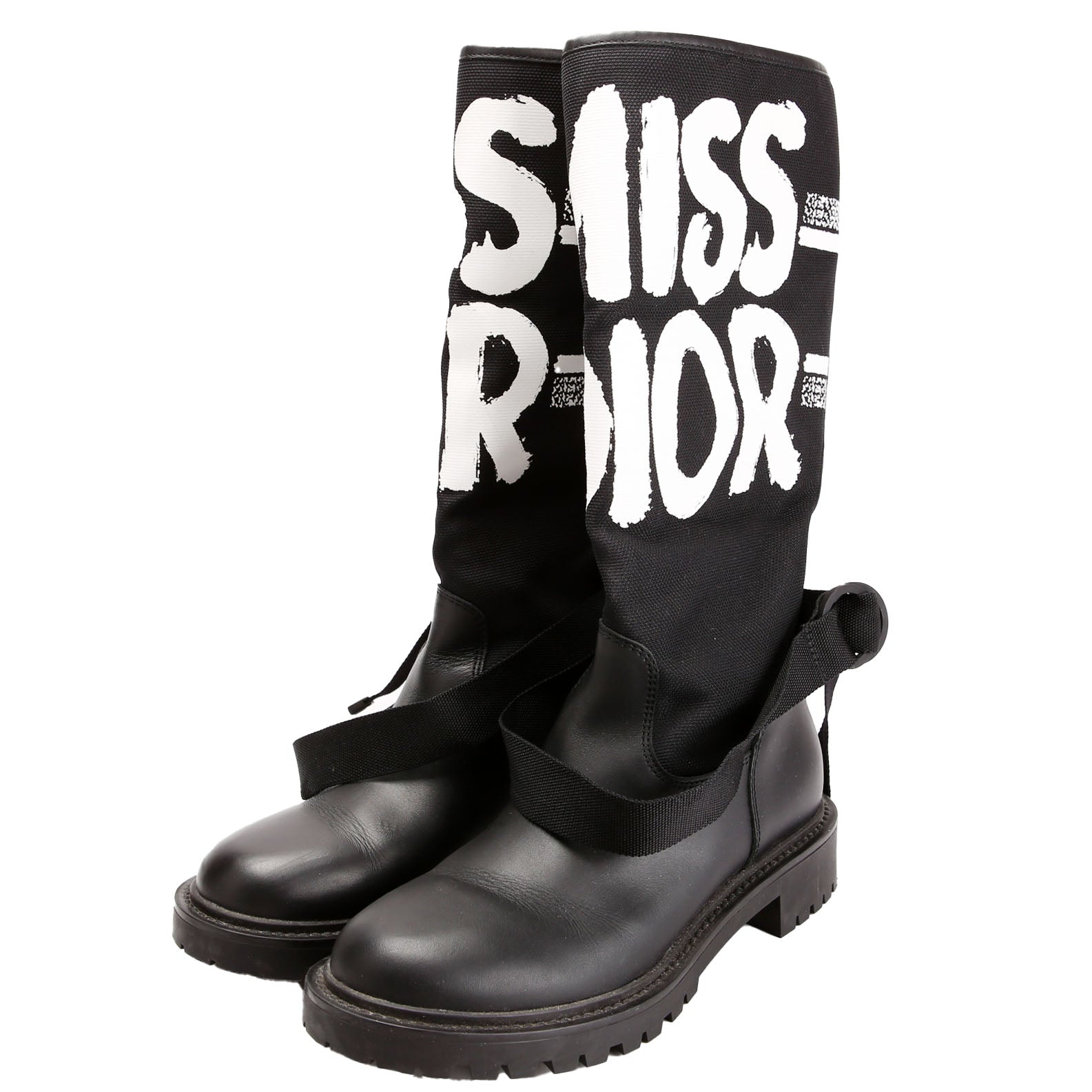 Dior D-Major Miss Dior Ankle Boots Size 36 Black/White