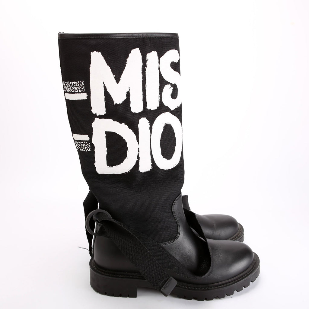 Dior D-Major Miss Dior Ankle Boots Size 36 Black/White