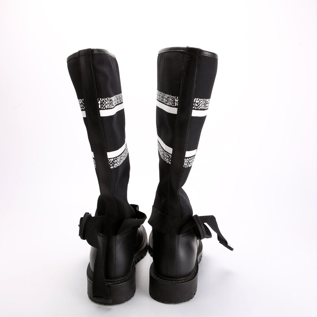 Dior D-Major Miss Dior Ankle Boots Size 36 Black/White