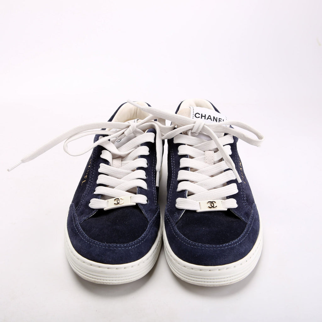 CC Logo Suede Sneakers Size 36 Blue