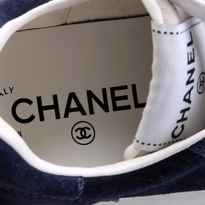 CC Logo Suede Sneakers Size 36 Blue
