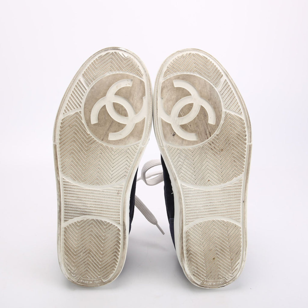 CC Logo Suede Sneakers Size 36 Blue