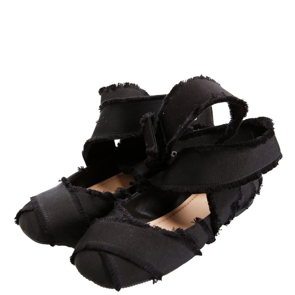 Grosgrain Fringe Songe Ballet Flats Size 35.5