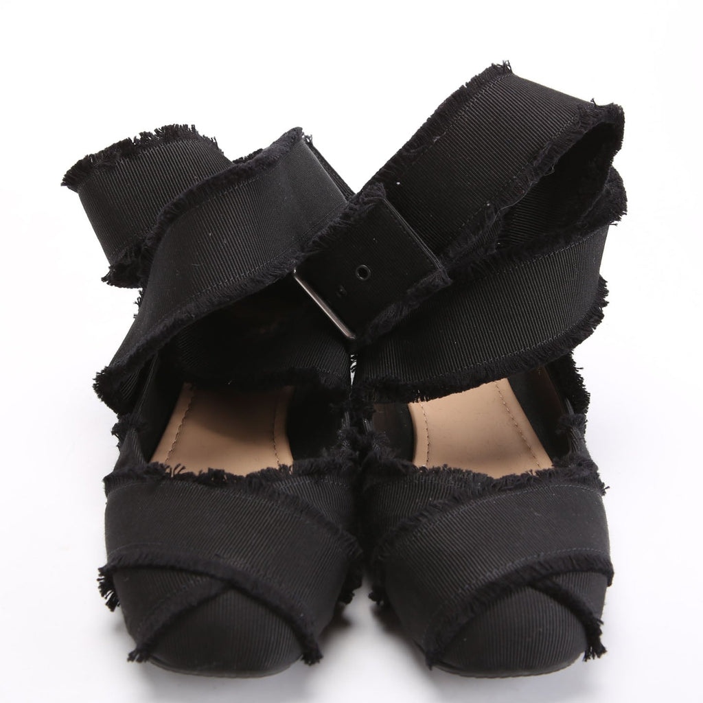Grosgrain Fringe Songe Ballet Flats Size 35.5