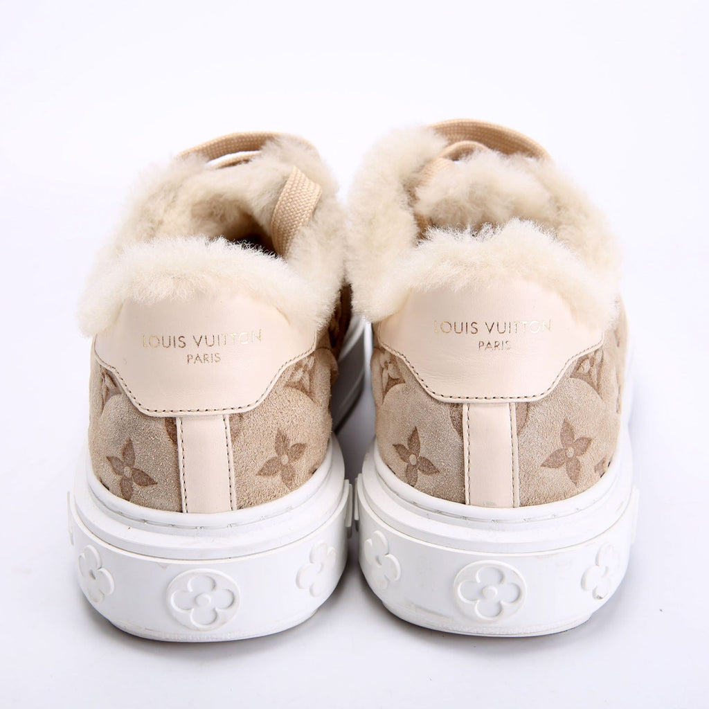 Timeout Sneakers Suede Shearling Size 36 Taupe