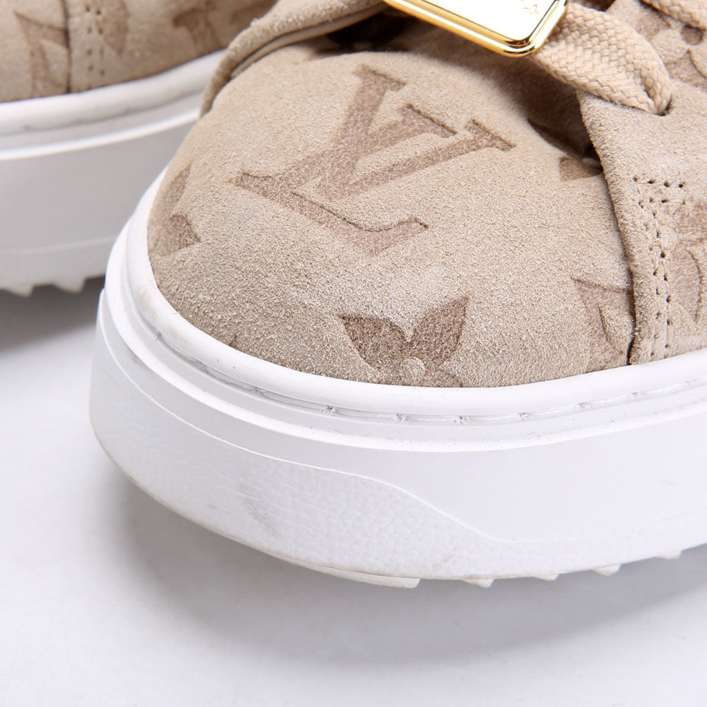 Timeout Sneakers Suede Shearling Size 36 Taupe