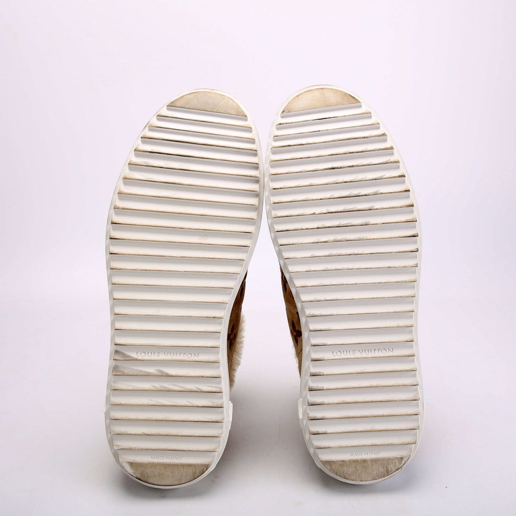Timeout Sneakers Suede Shearling Size 36 Taupe