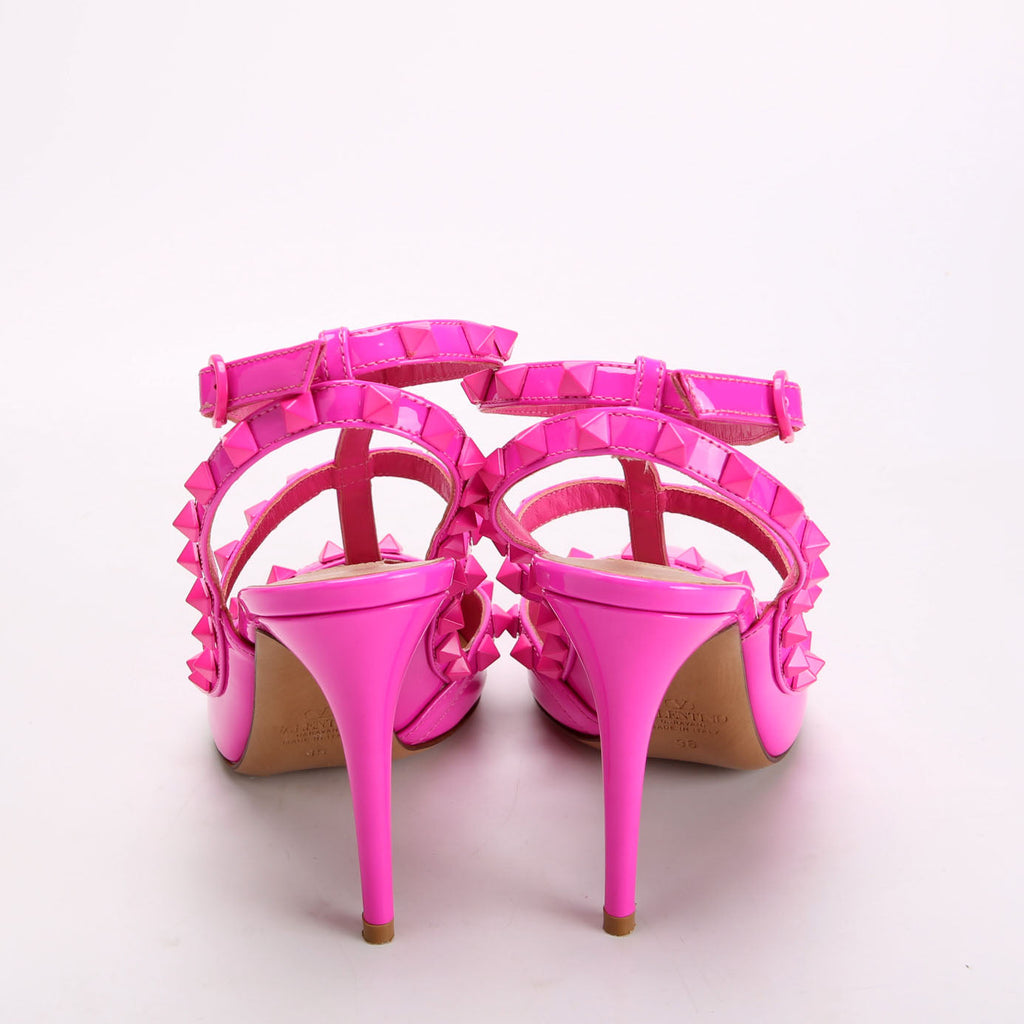 Rockstud Caged Heels Size 36 Pink