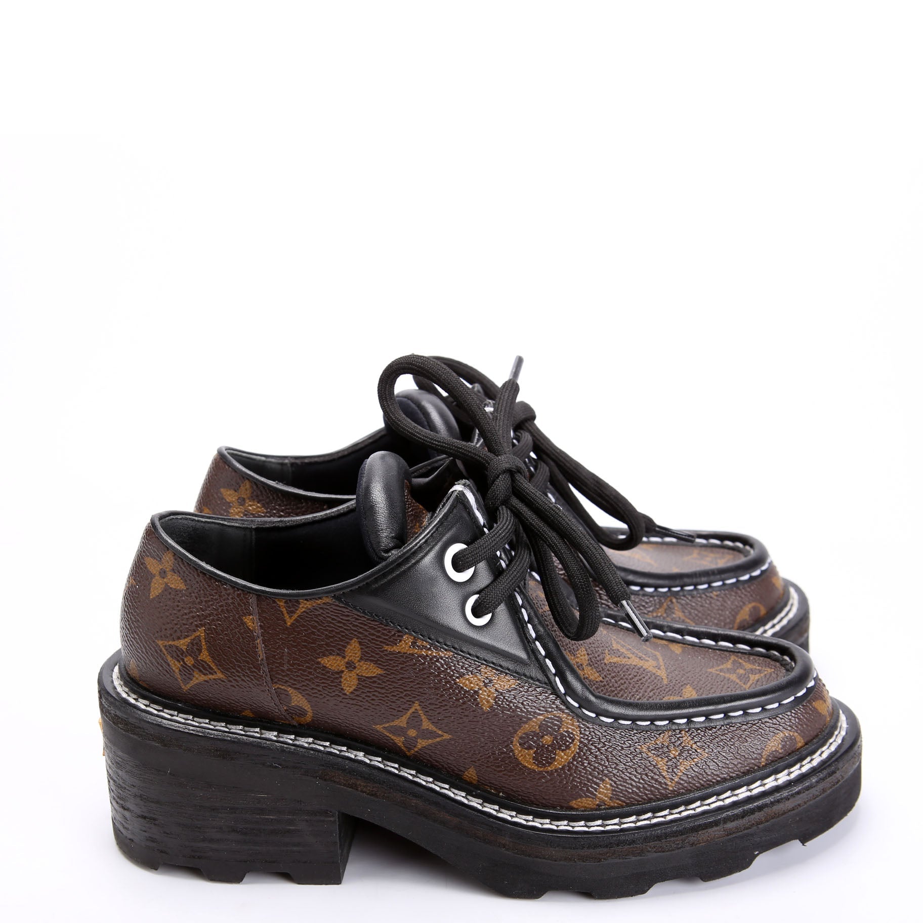 Beaubourg Platform Derby Size 36 Brown/Black