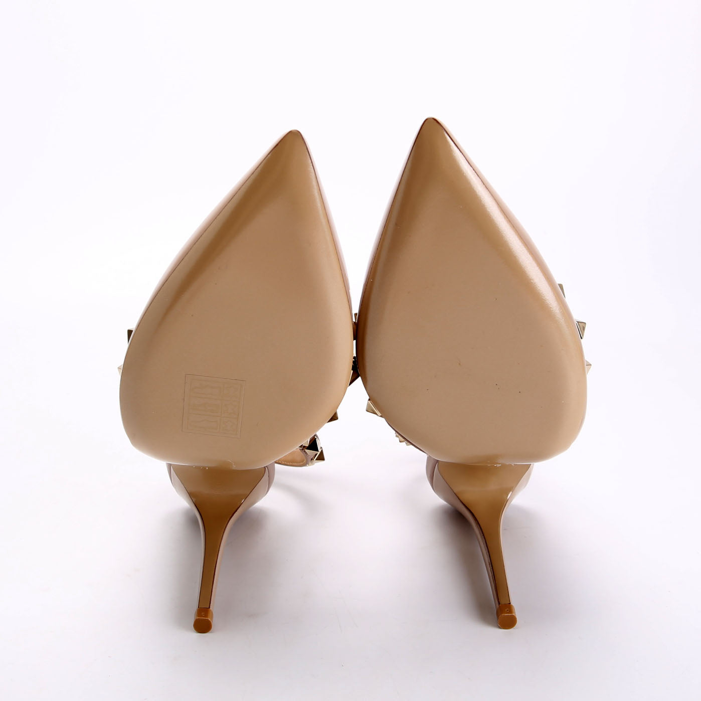 Rockstud Caged Heels Size 36 Taupe