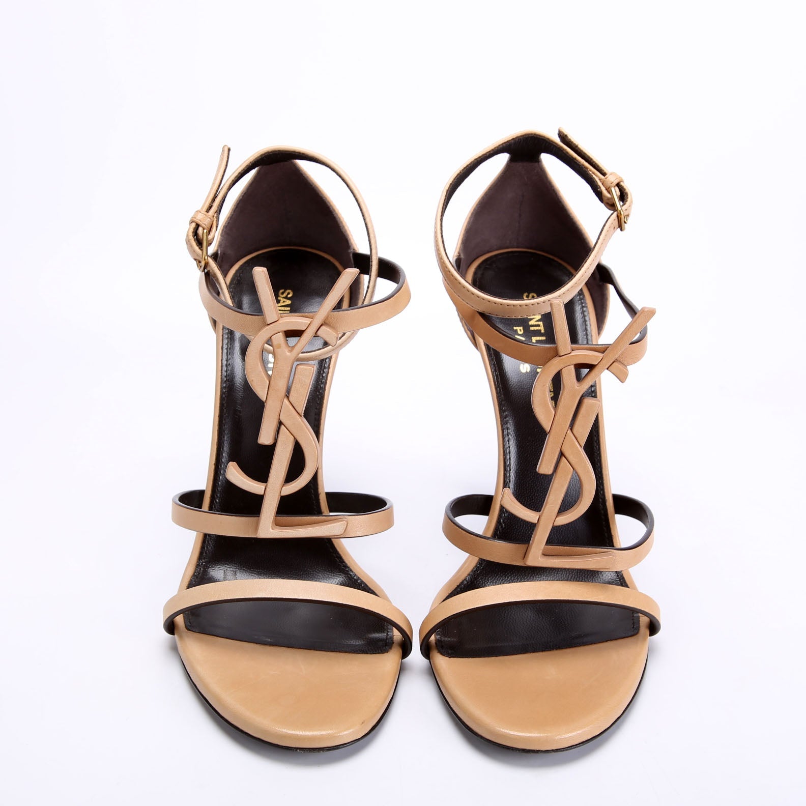 Cassandra Monogram Sandals 100 Size 36 Tan
